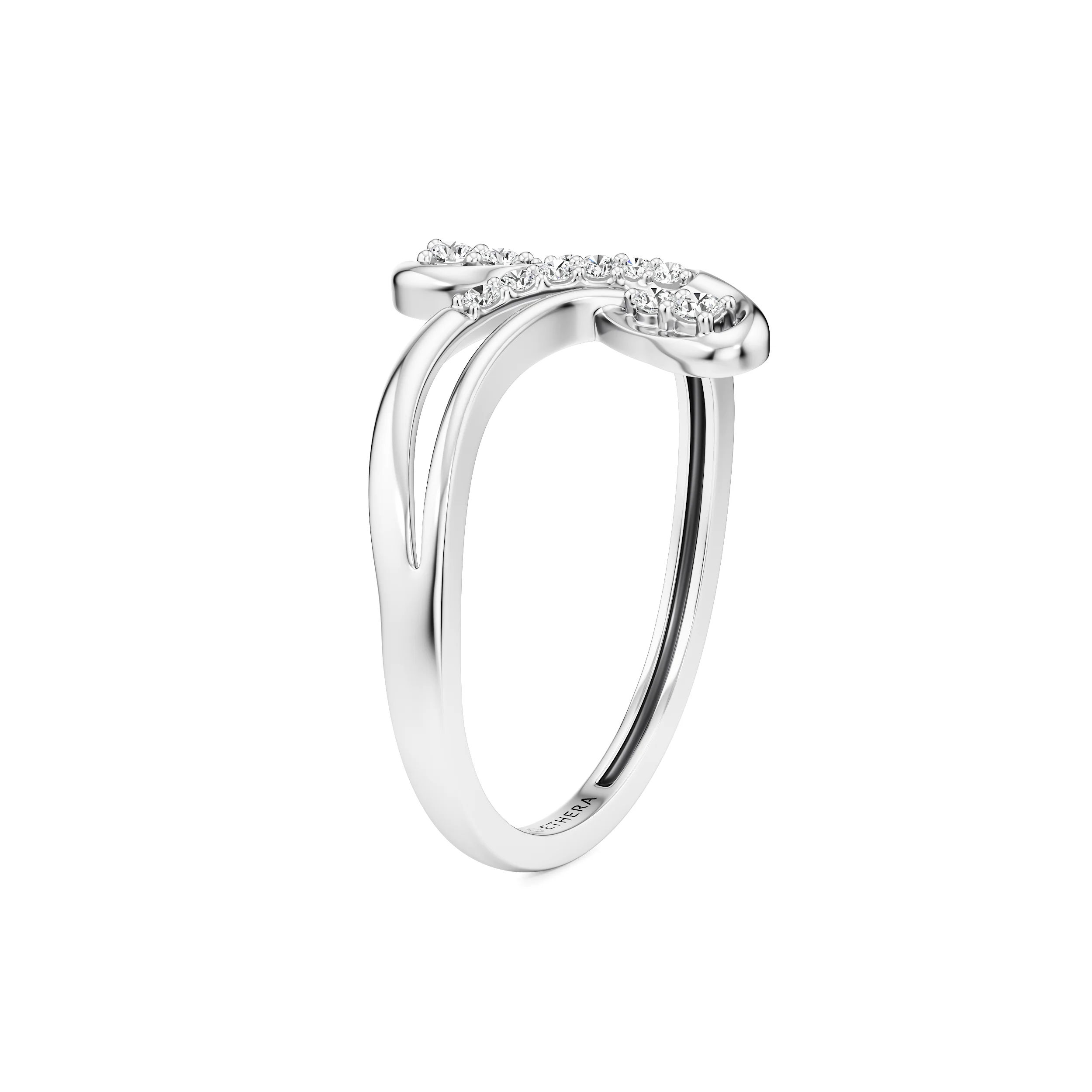 Aurora Swirl Diamond Ring 10