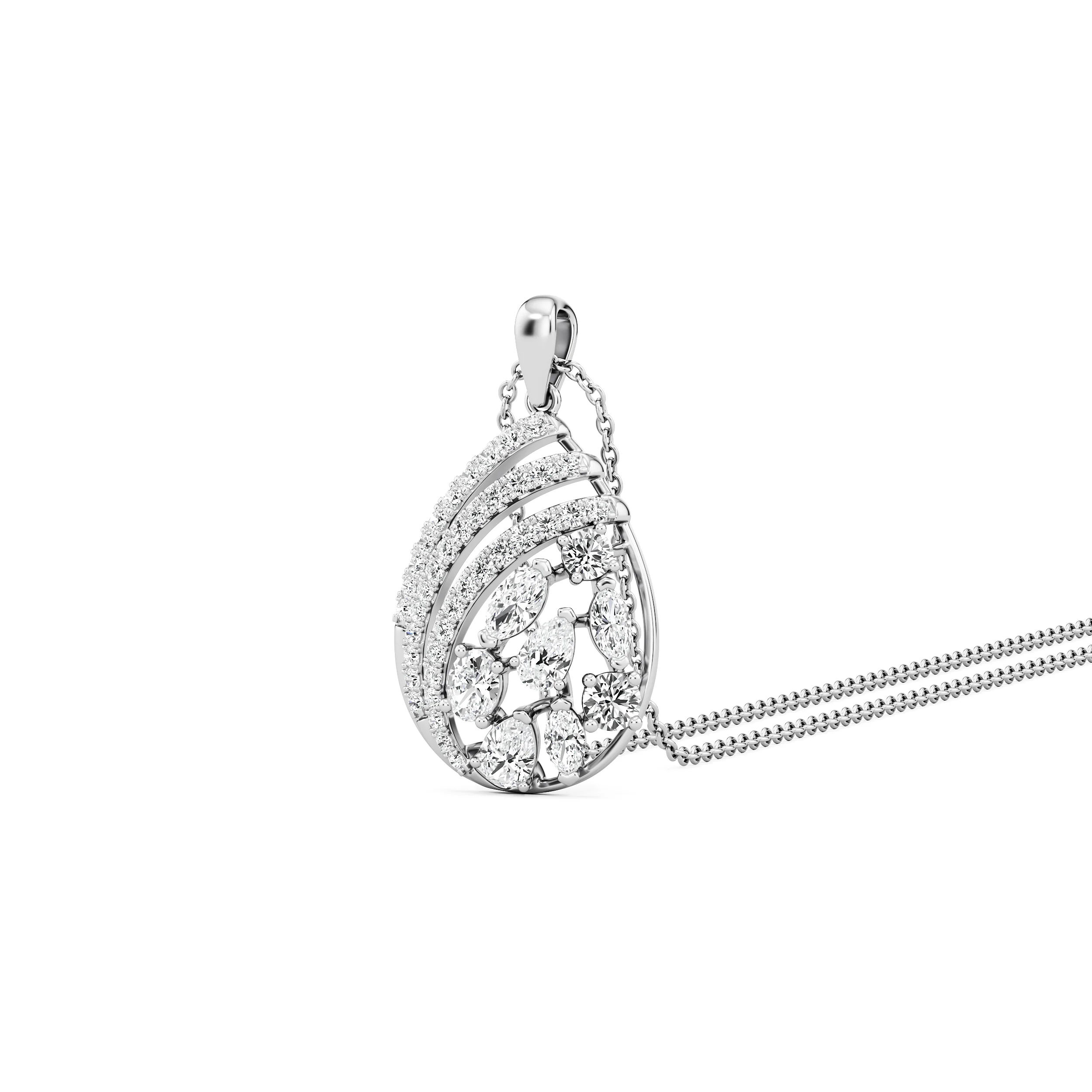 Cascade Gleam Diamond Pendant 3