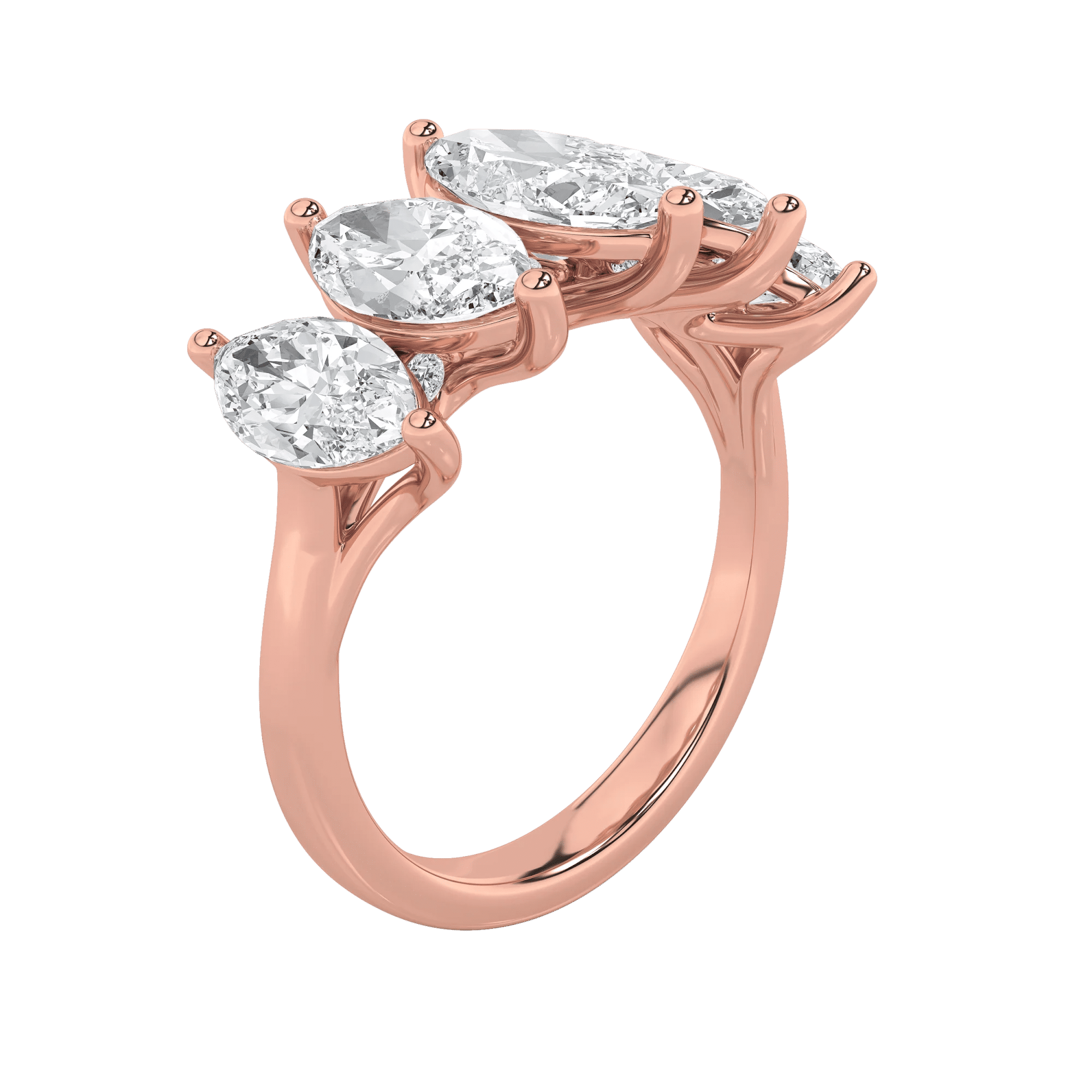 Radiant Penta Five Stone Ring 12