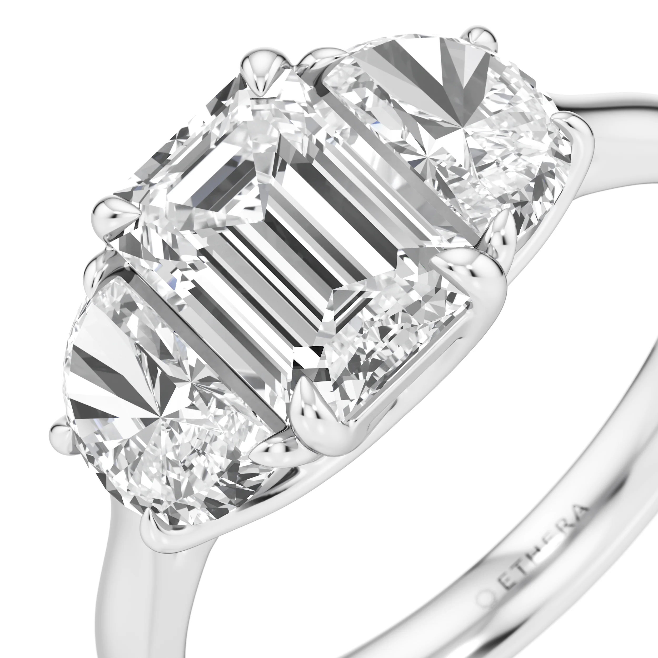 Tri Lumiere Three Stone Ring 6