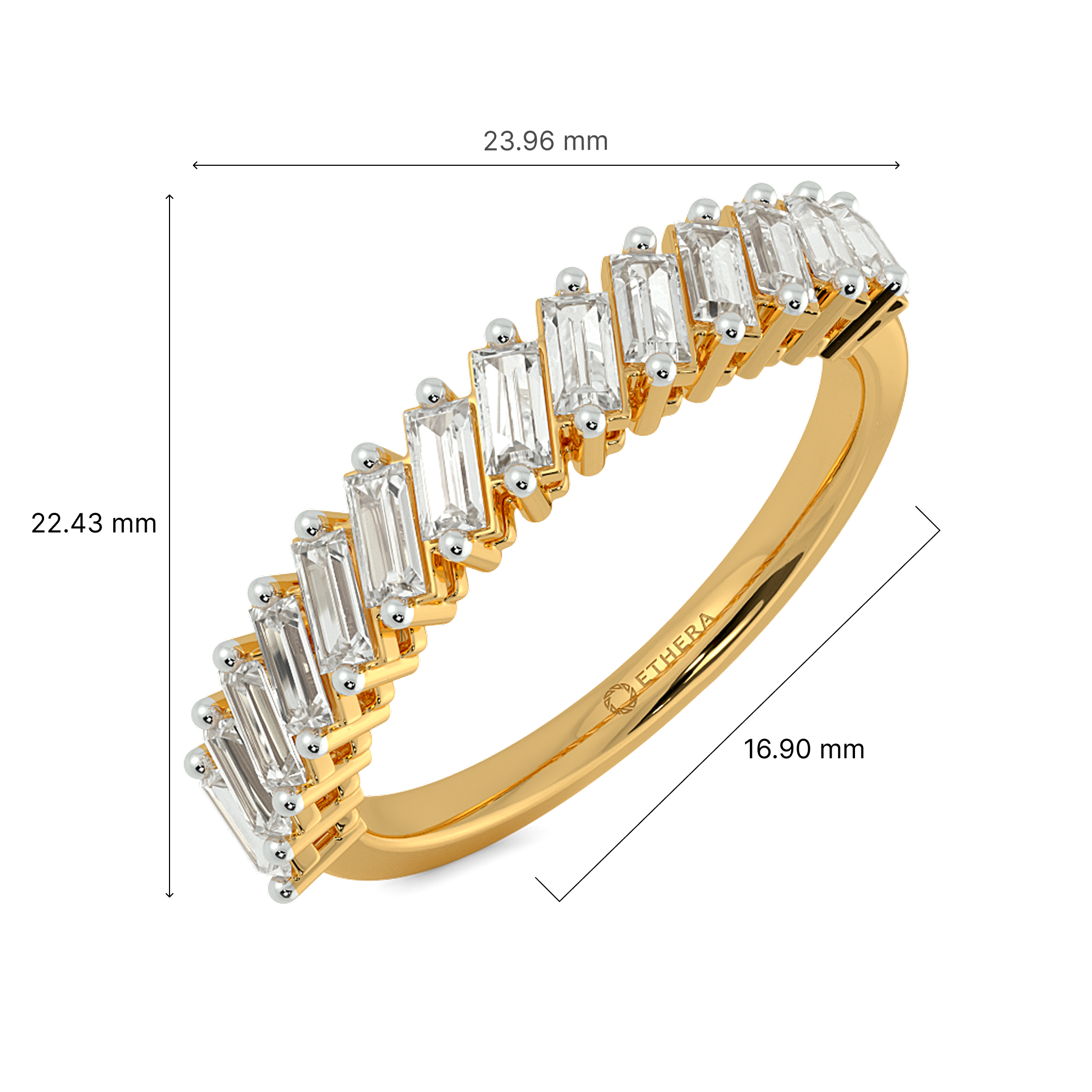 Luxe Stack Baguette Ring 6