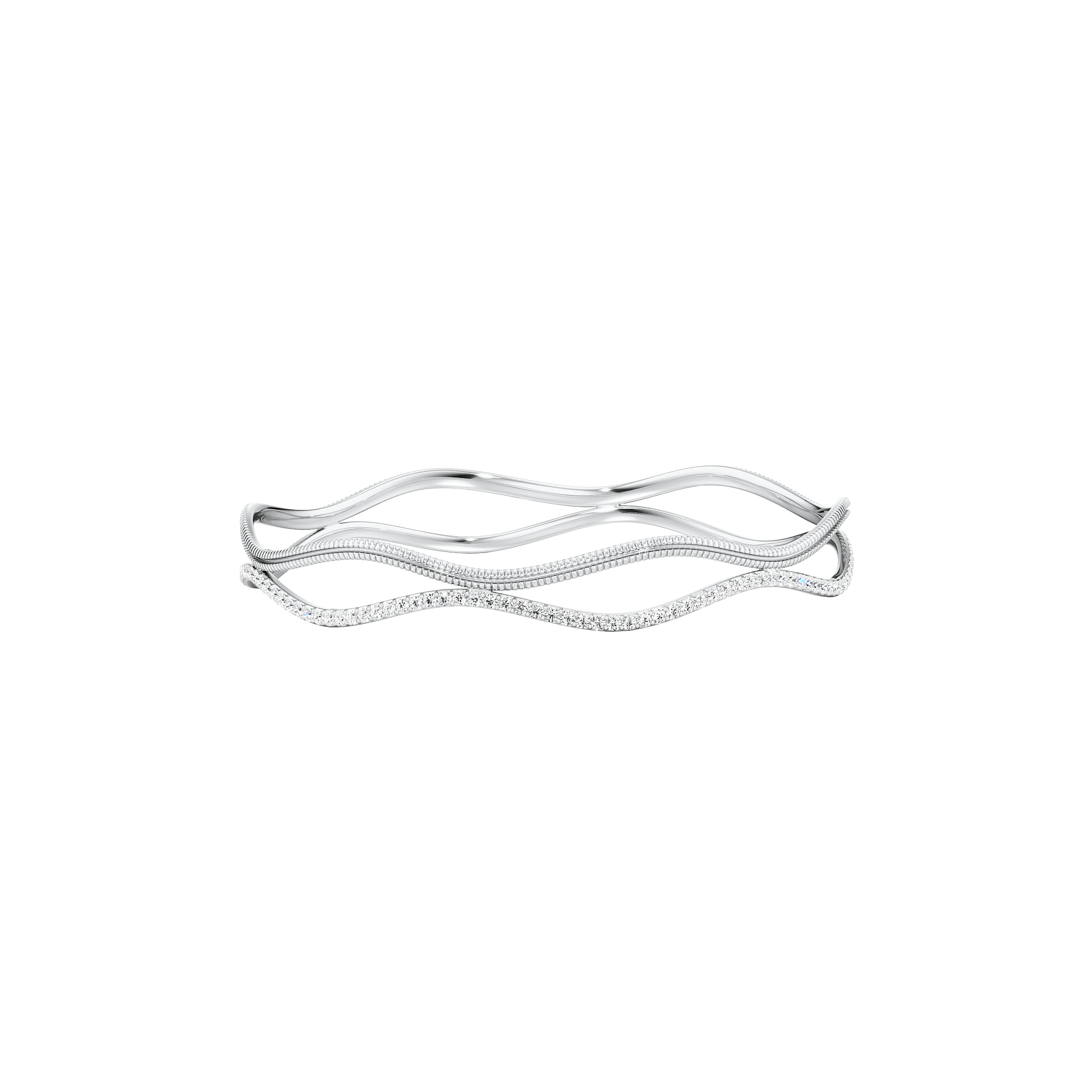 Ripple Flow Round Bangle 4