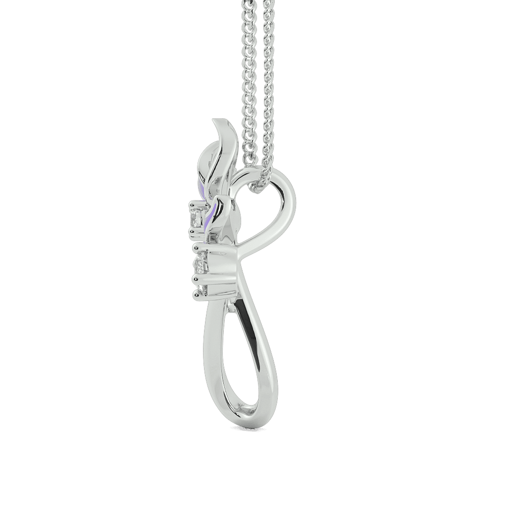Lilac Fleur pendant 3