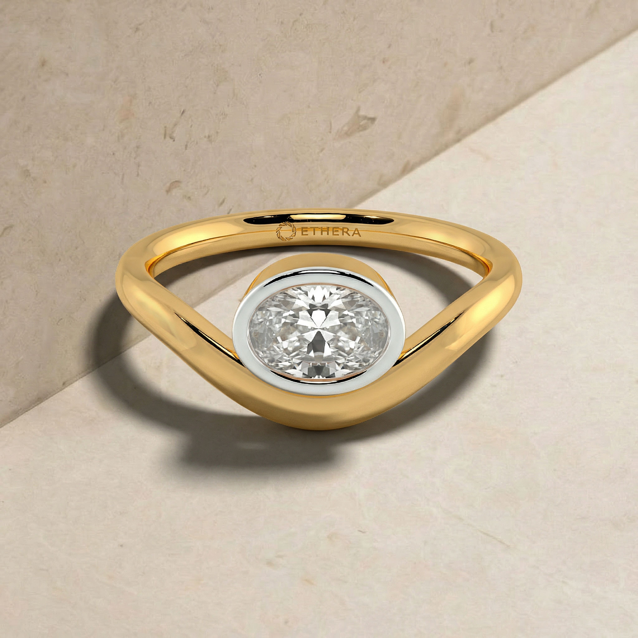 Gold Glam Solitaire Ring 2