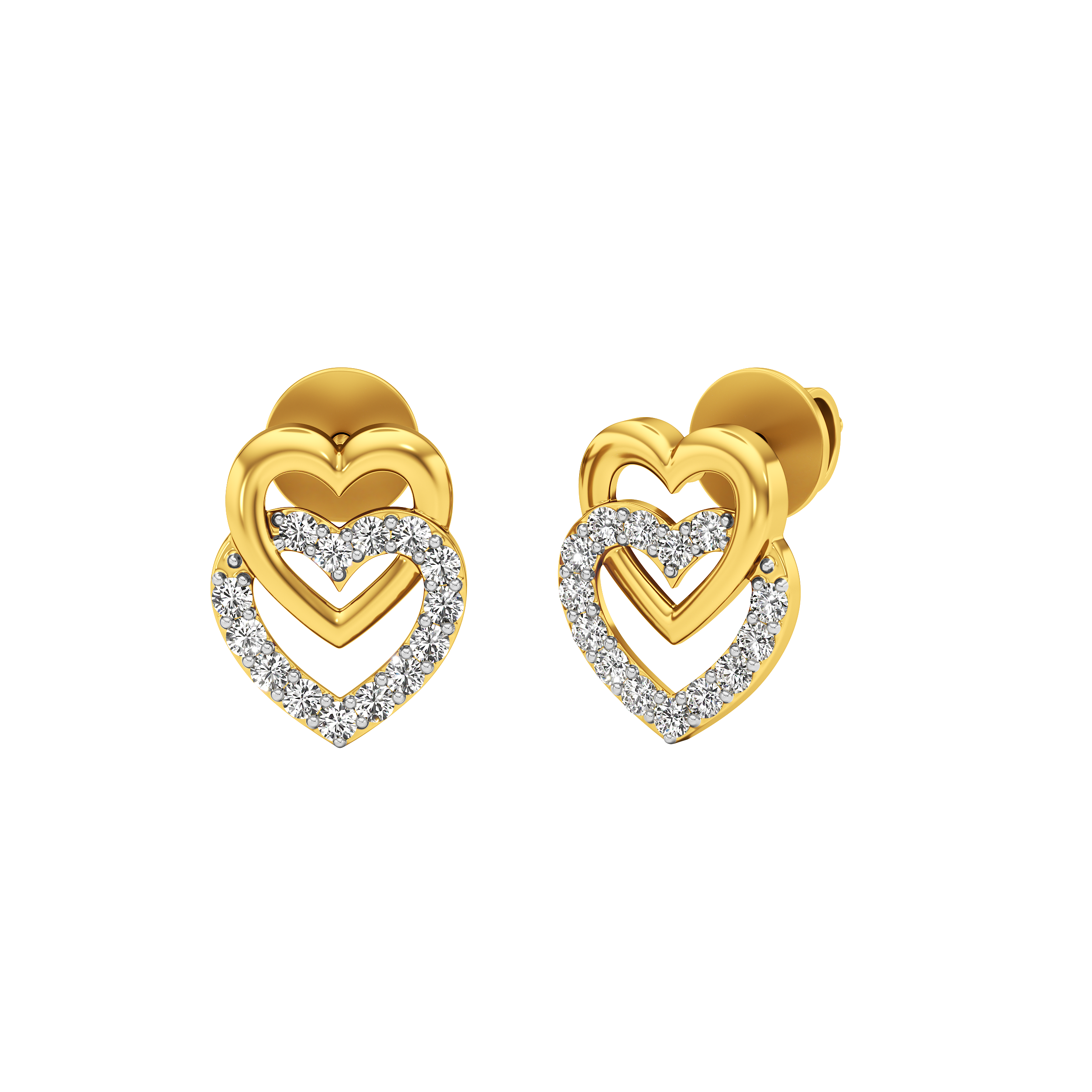 Doubleheart Glow Studs 0
