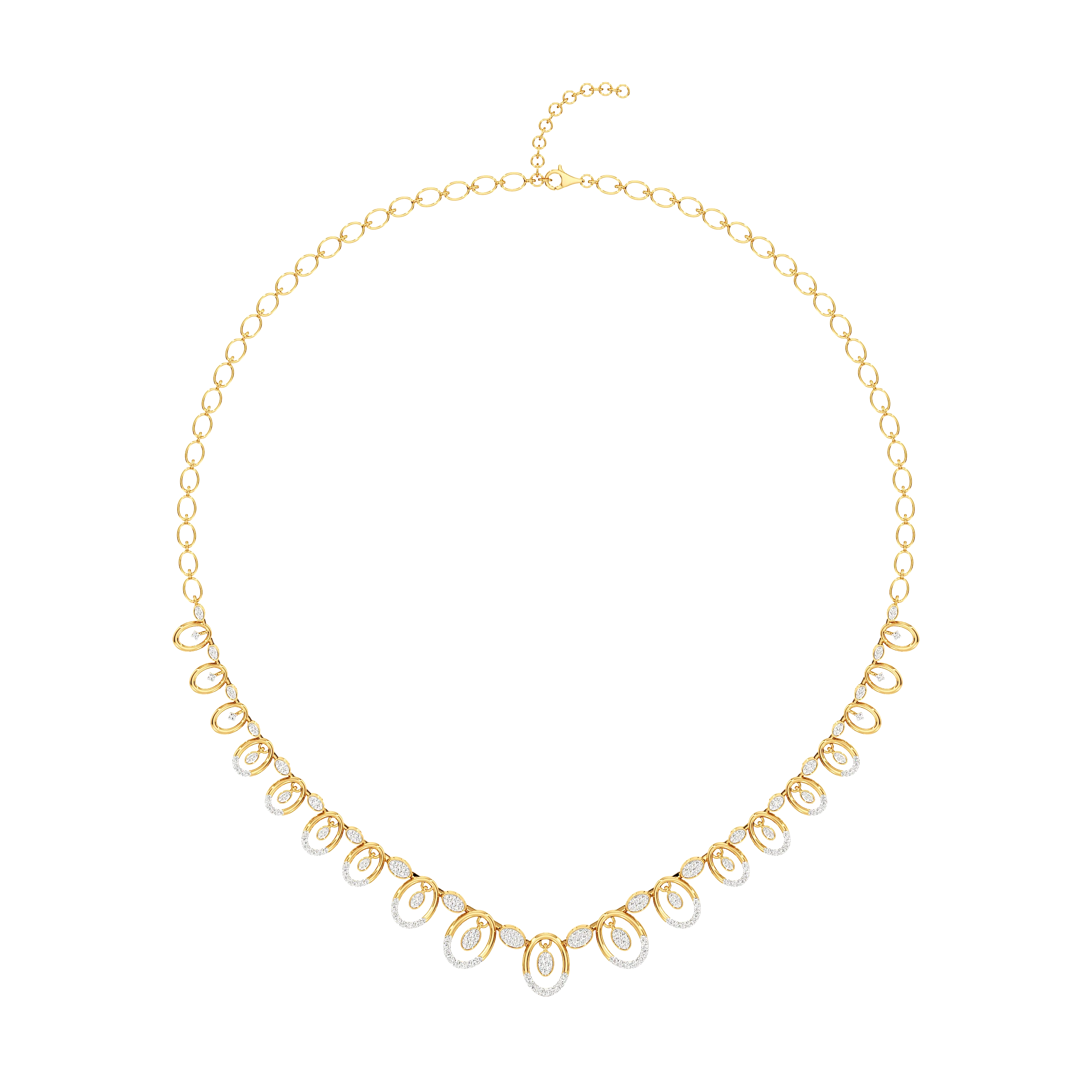 Seraphine Oval Diamond Necklace 3