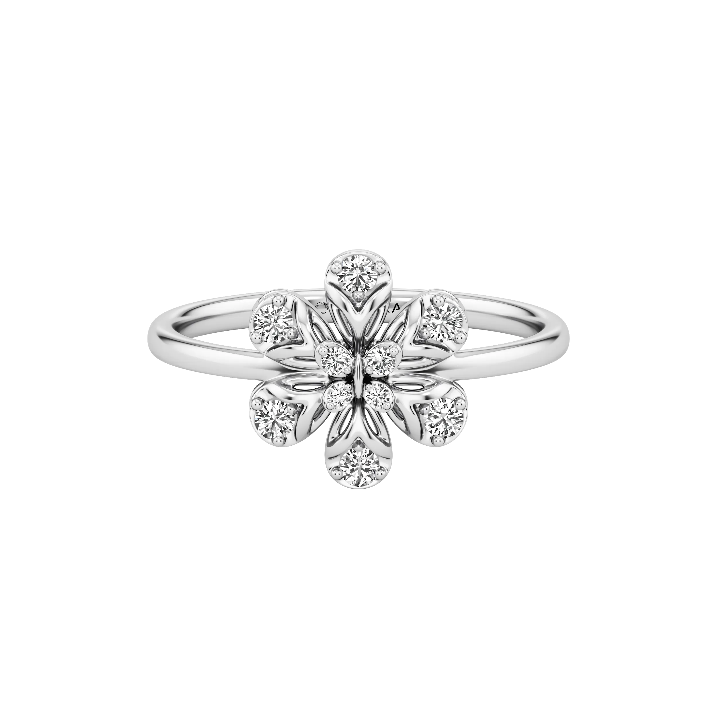 Petal Glow Diamond Ring 9