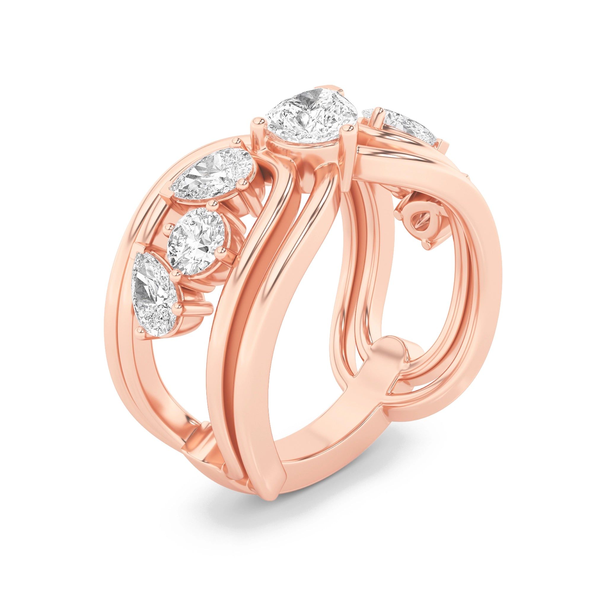 Stellar Five Cocktail Ring 11