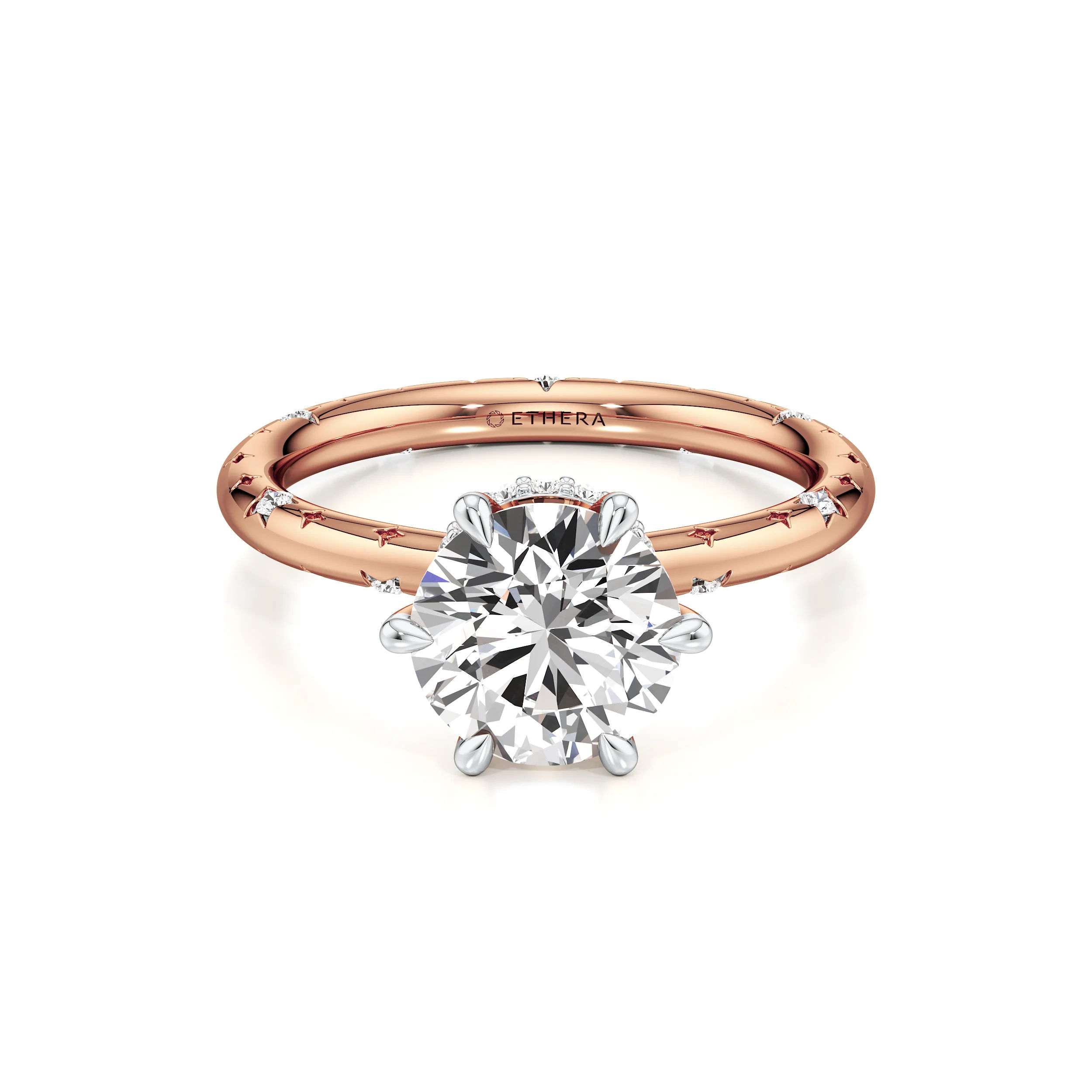 Starlit Eclipse Solitaire Ring 13