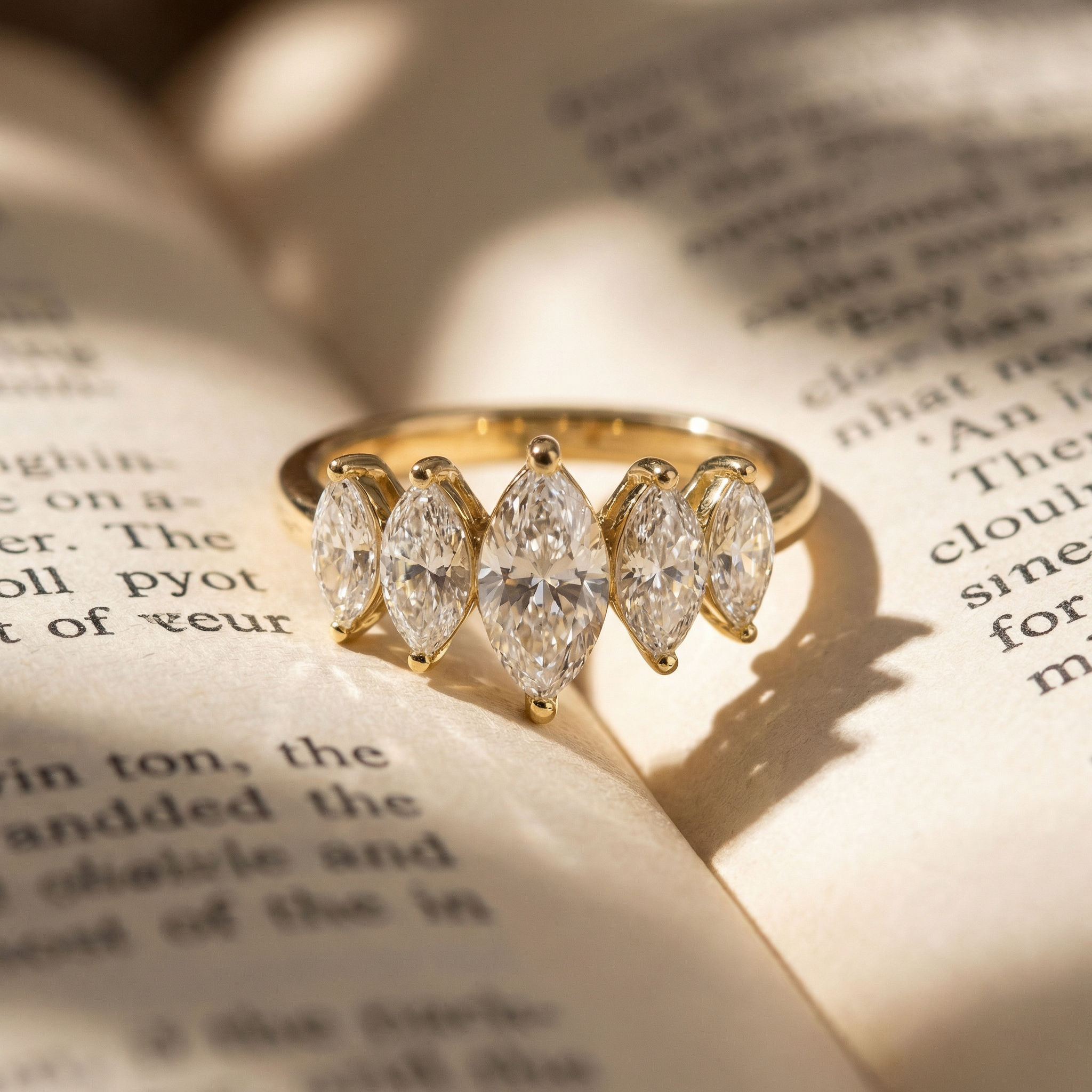 Radiant Penta Five Stone Ring 2