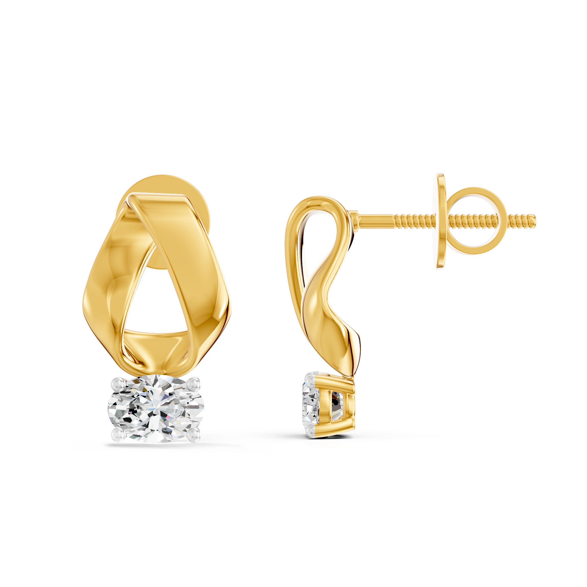 Aurelia Ribbon Drop Studs 1