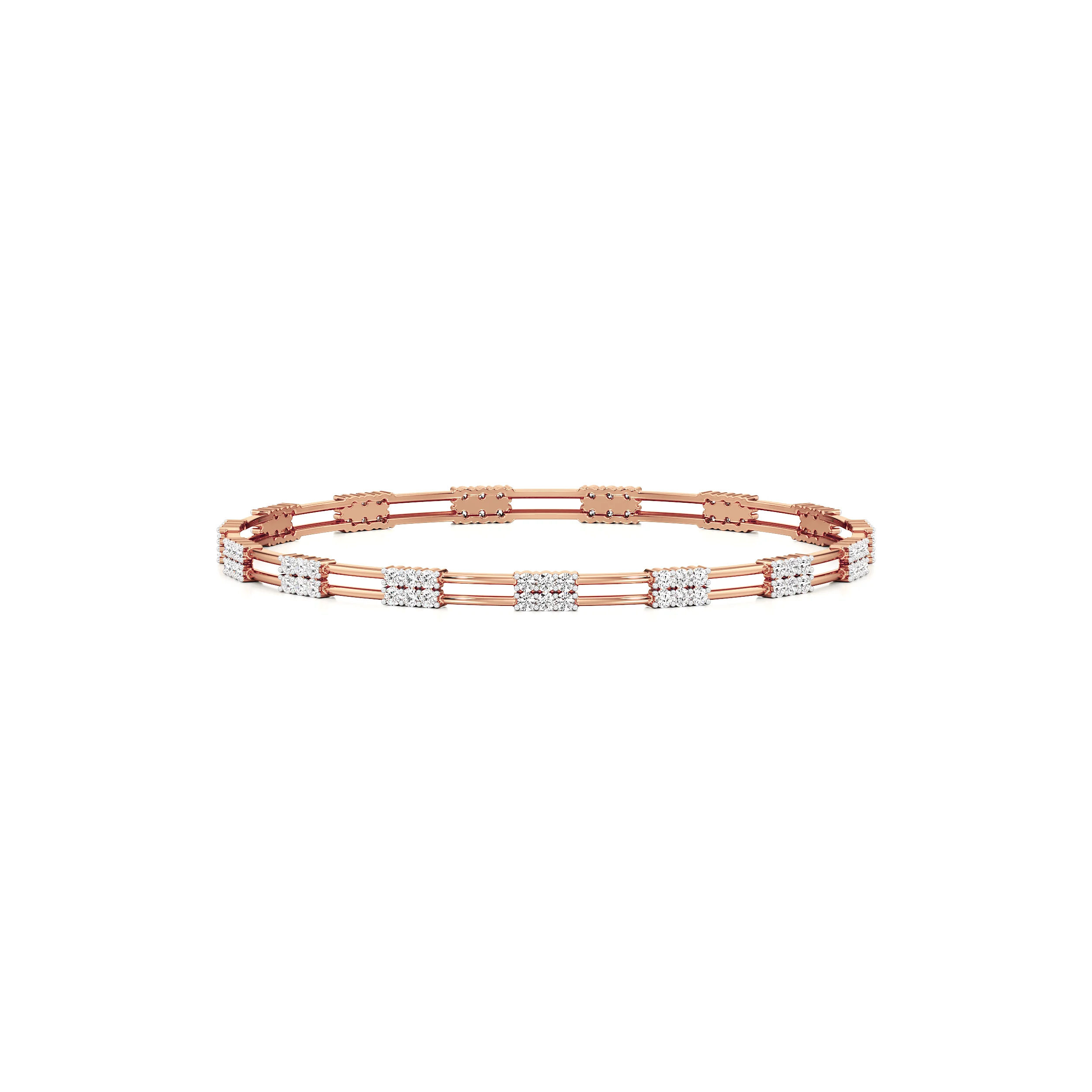 Echo Grid Round Bangle 6