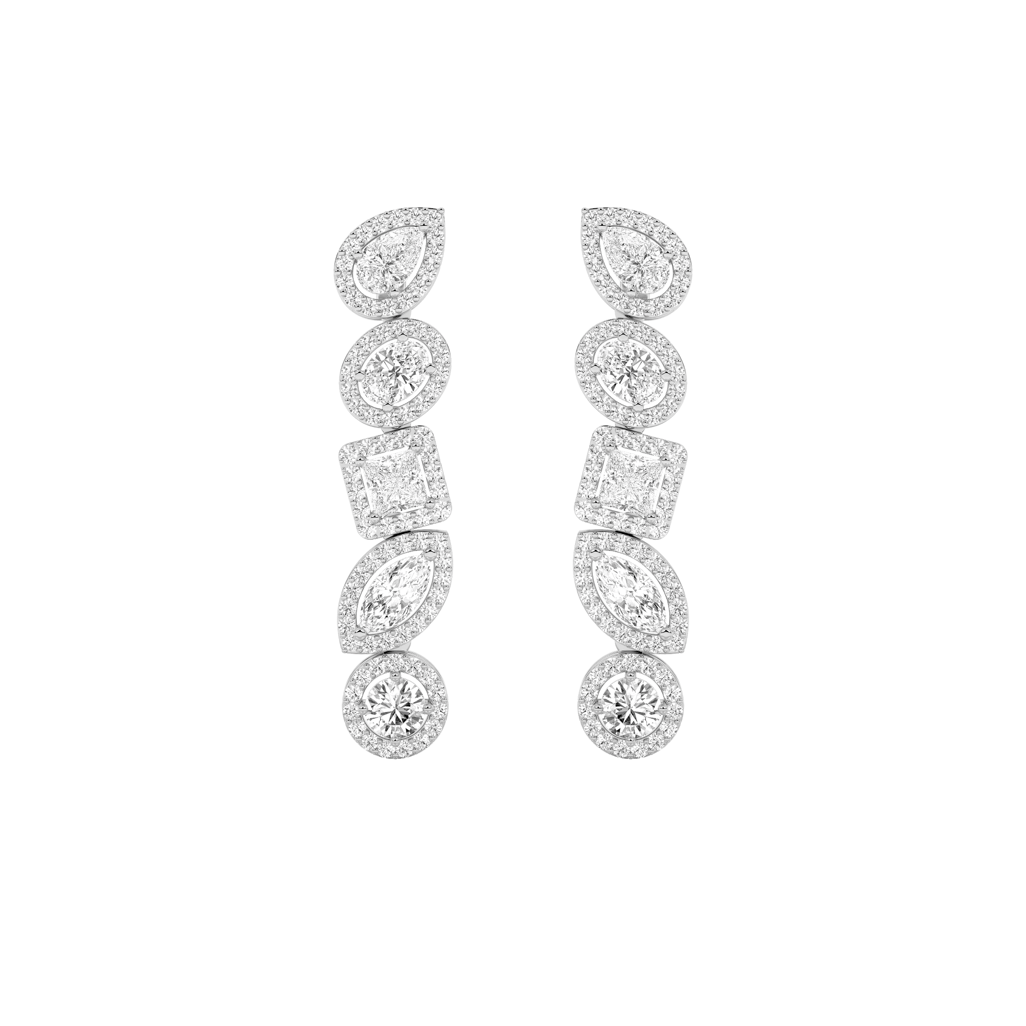 Diamond Horizon Drop Earrings 5