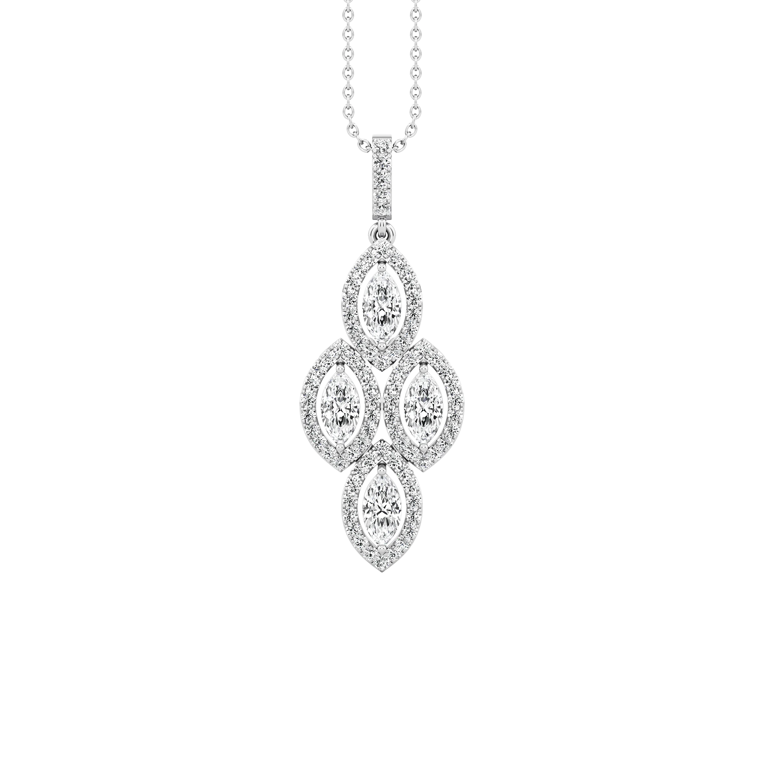 Quadra Bloom Diamond Pendant 4
