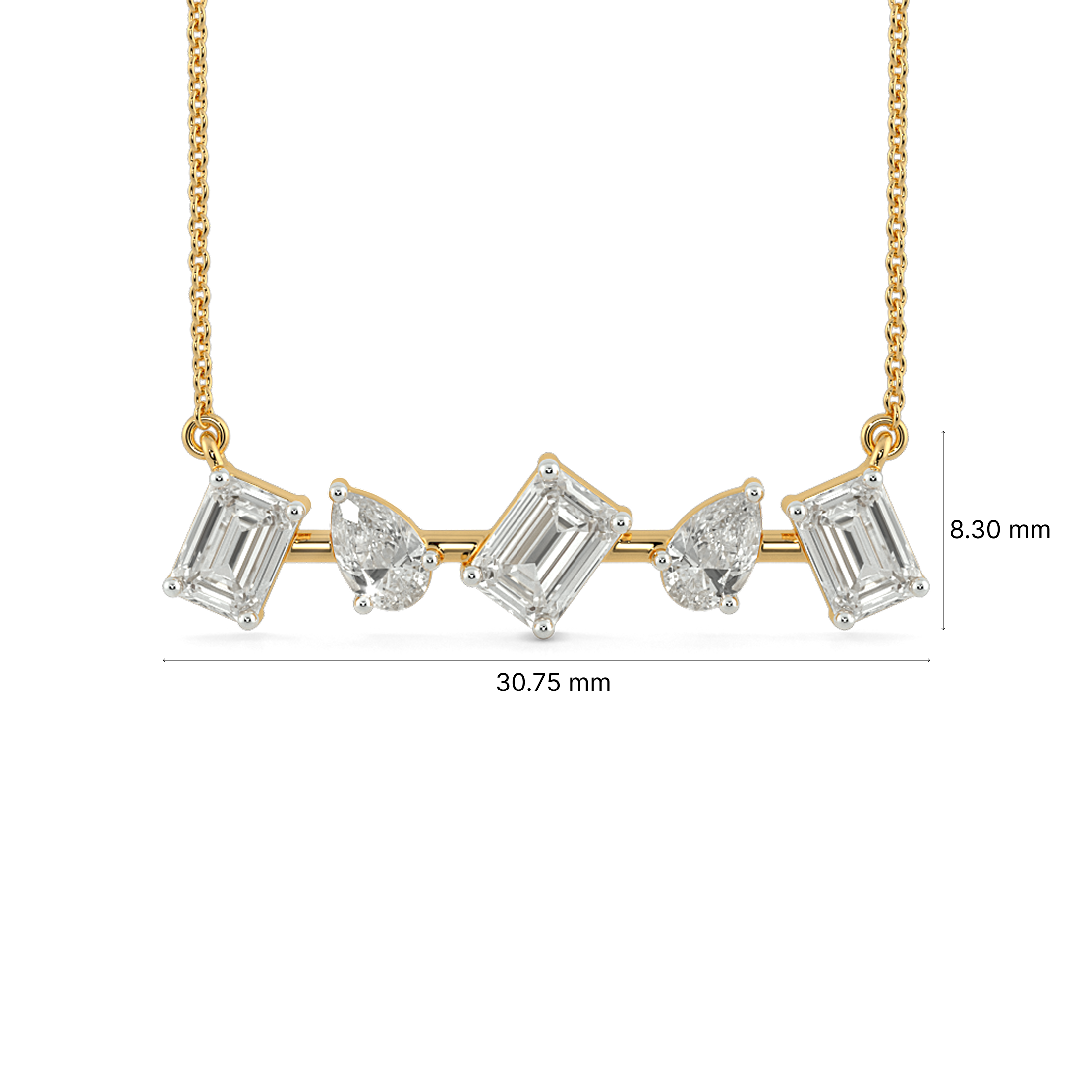 Gem Sway Bar Necklace 4