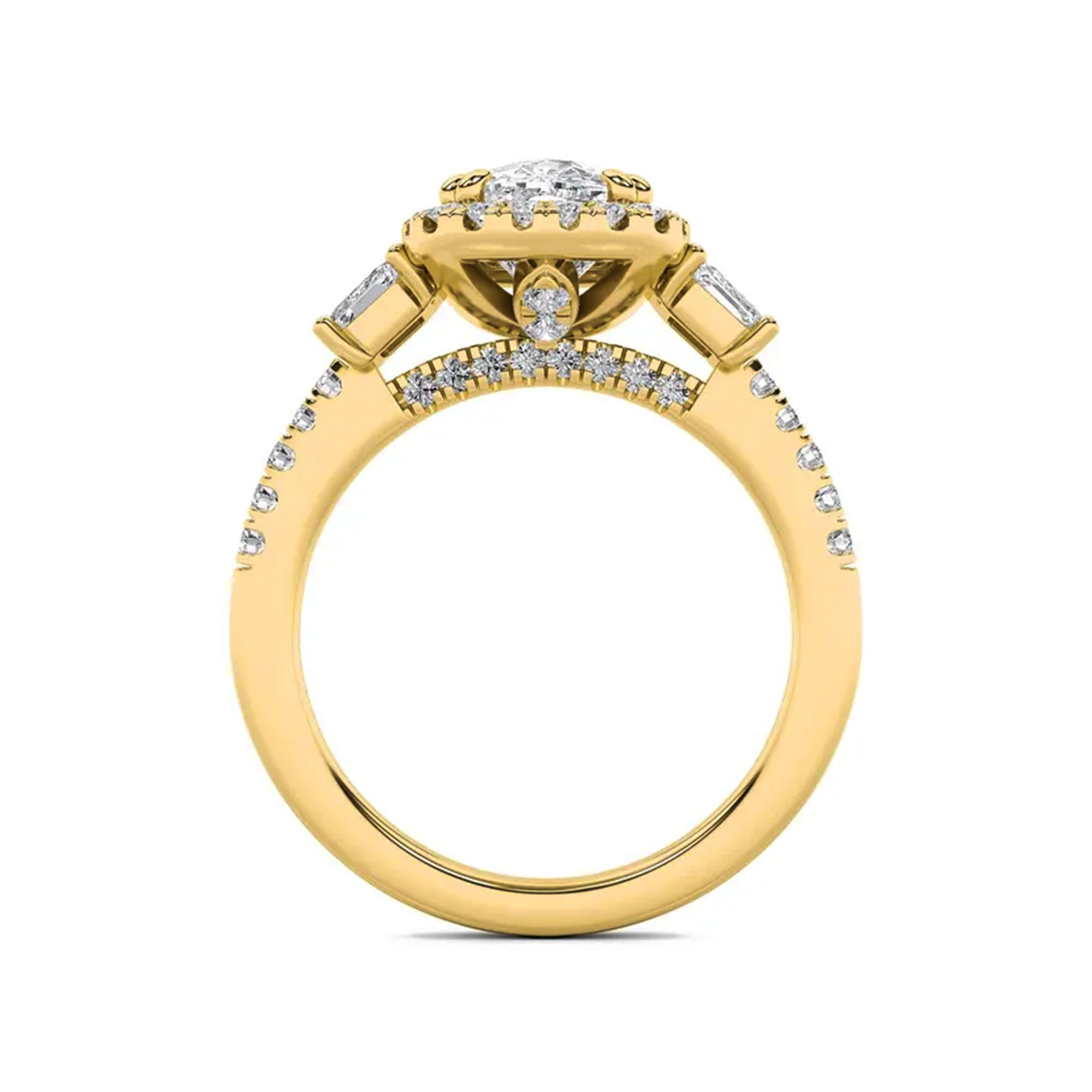 Threefold Brilliance 3 Stone Ring 4