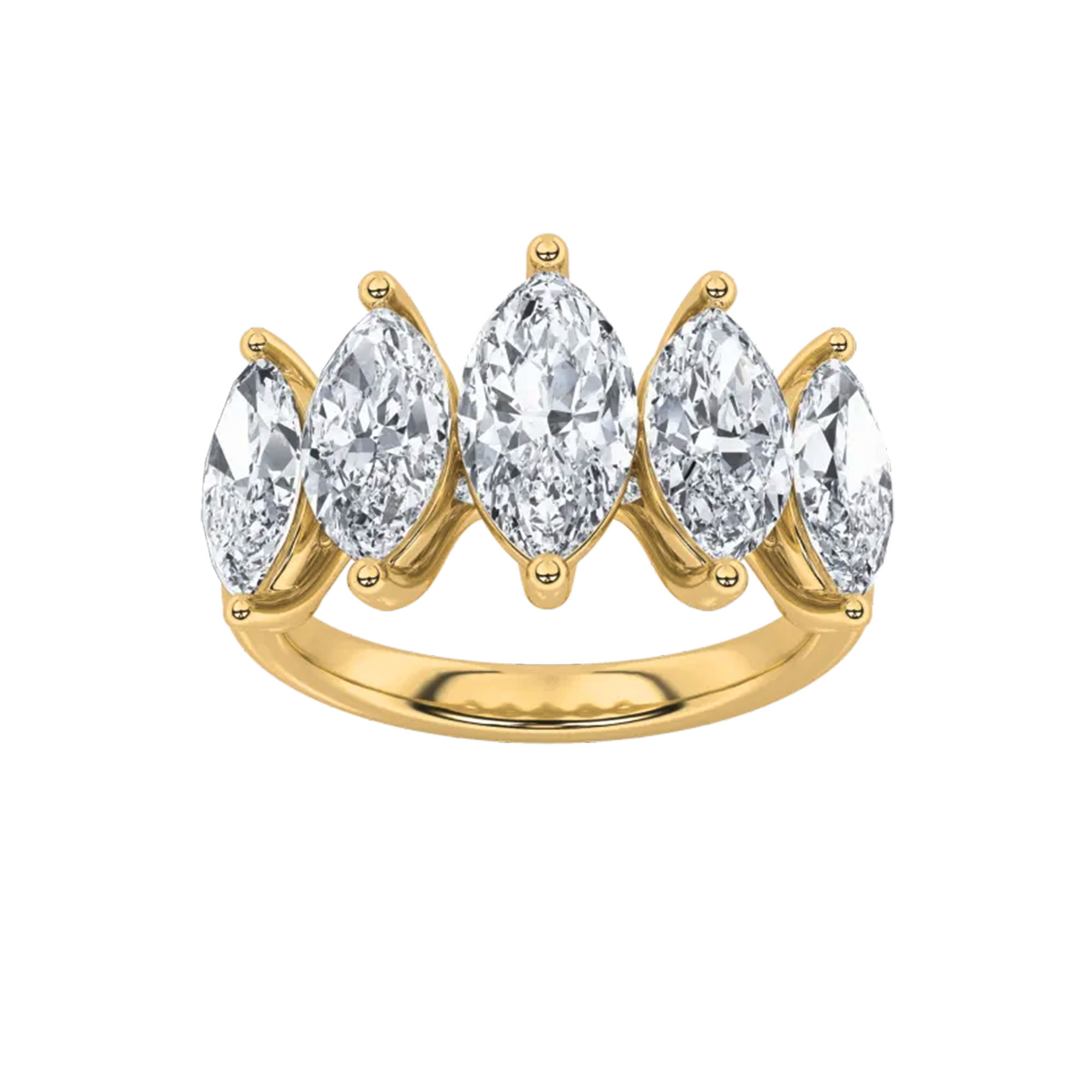 Radiant Penta Five Stone Ring 5