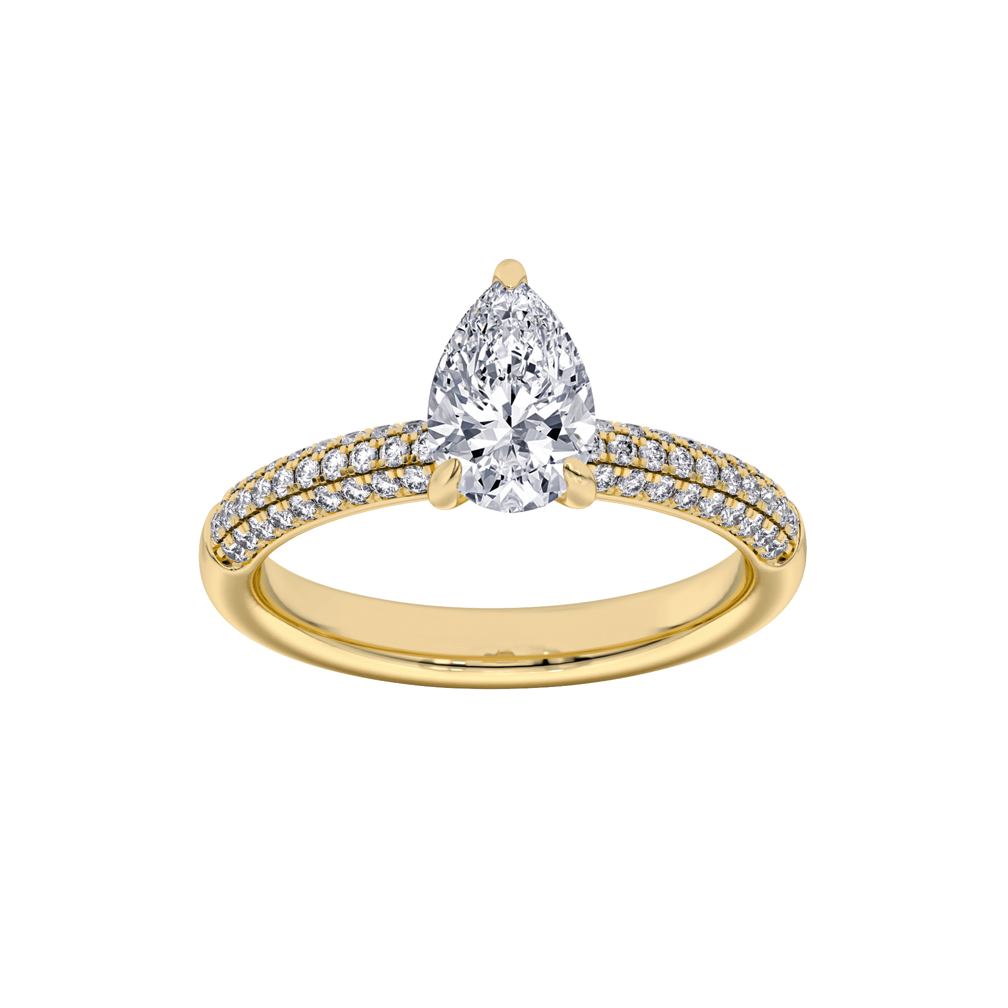 Radiant Round Pavé Ring 1