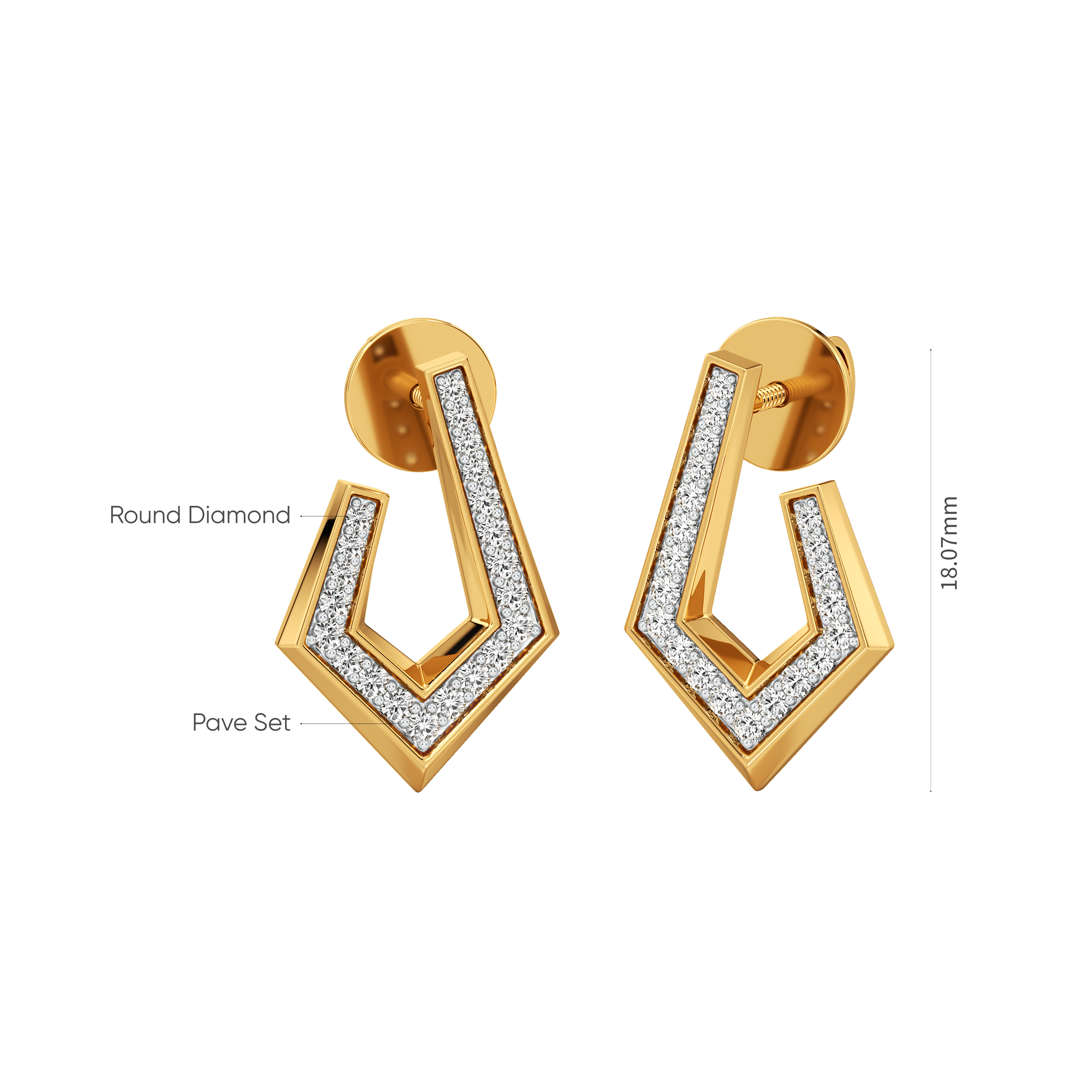 Vertex Diamond Earrings 9