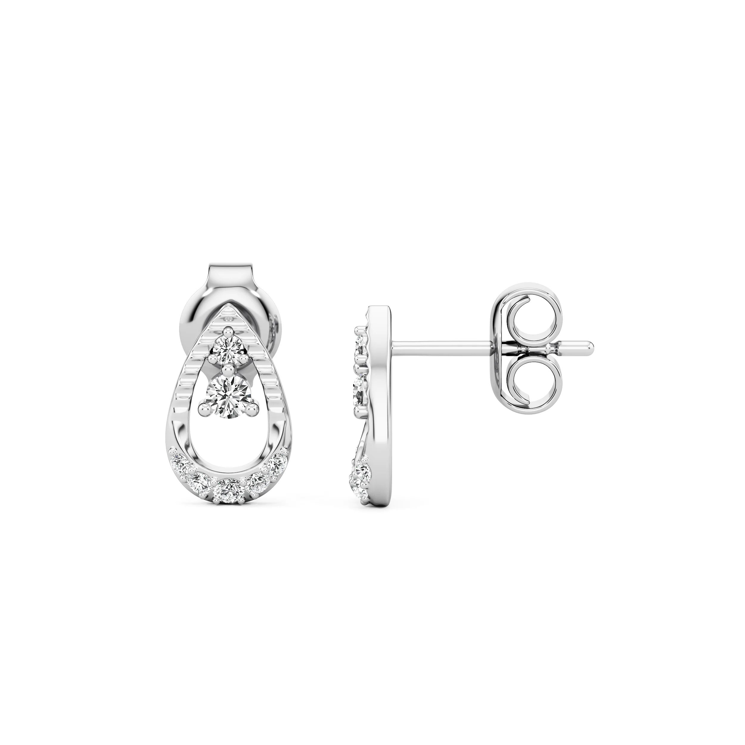 Dewdrop Trio Diamond Studs 3