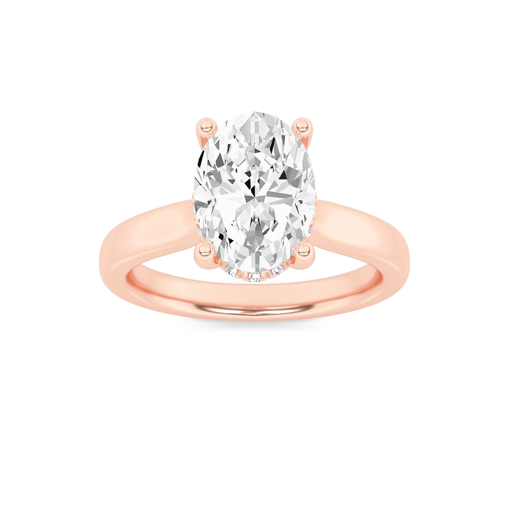 Oval Essence Solitaire Ring 12