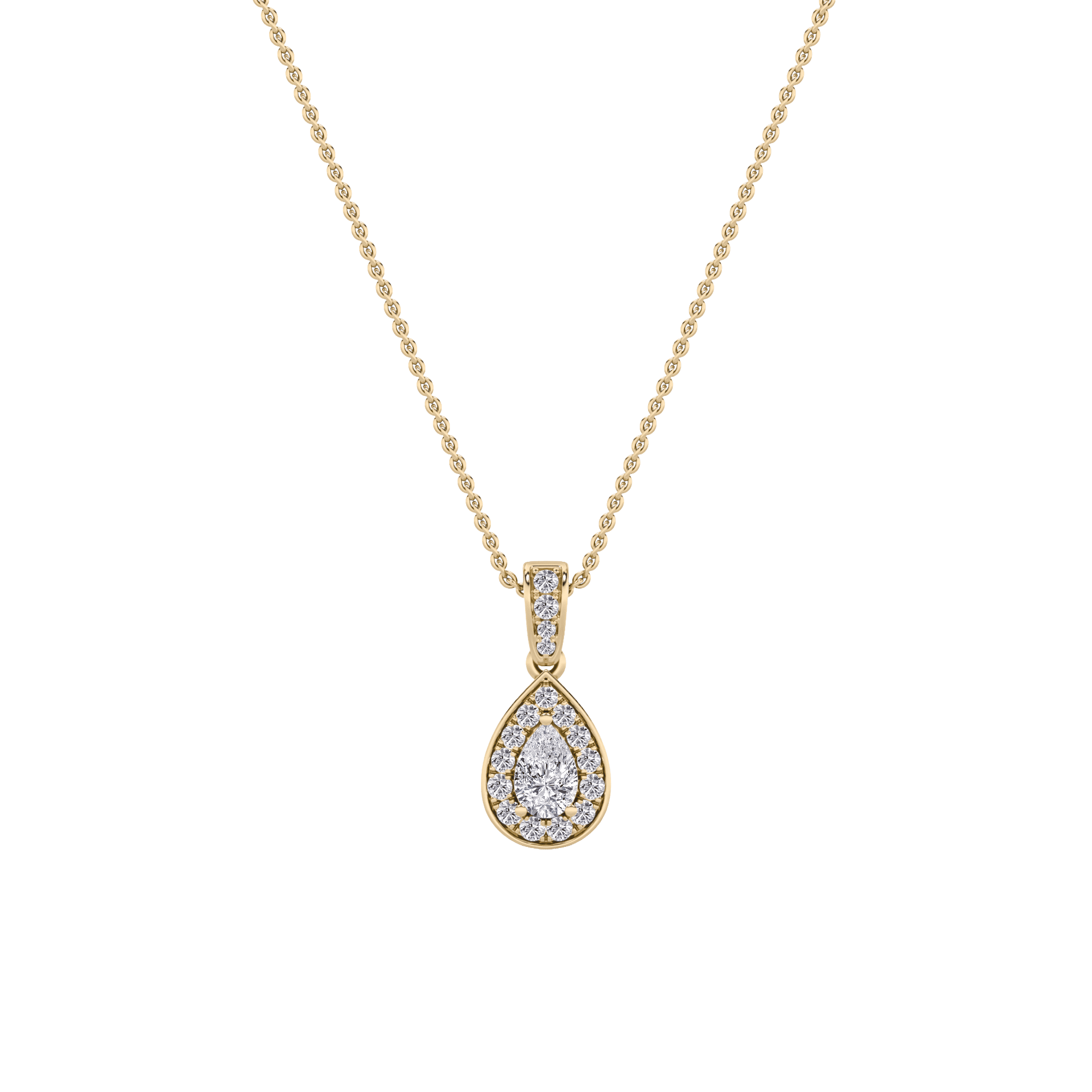 Graceful Pear Solitaire Pendant 0