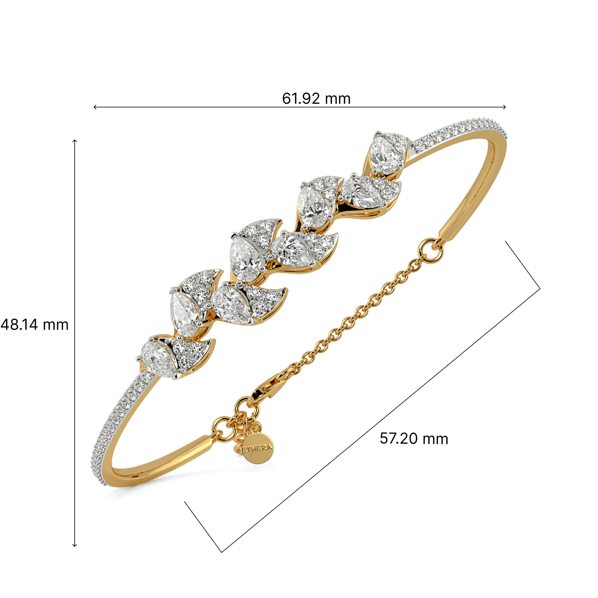 Leafy Zest Oval Bangle 4