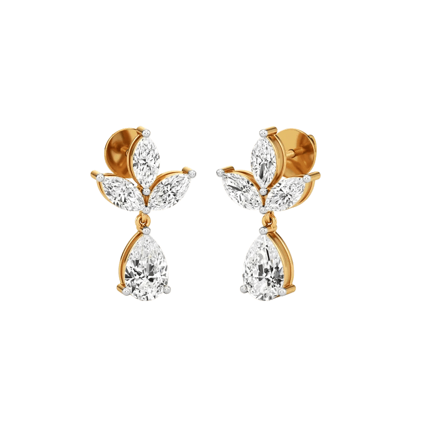 Dewlit Drop Diamond Earrings
