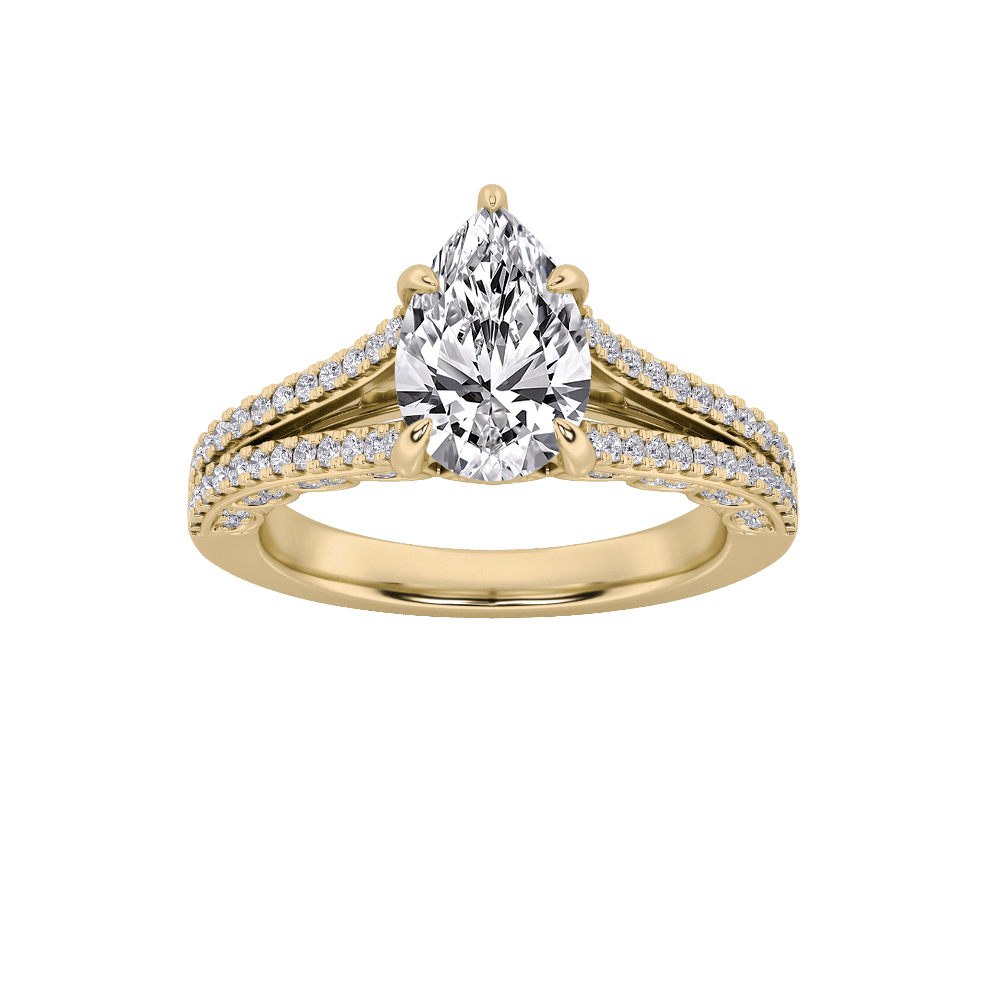 Luminous Pear Solitaire Ring 9