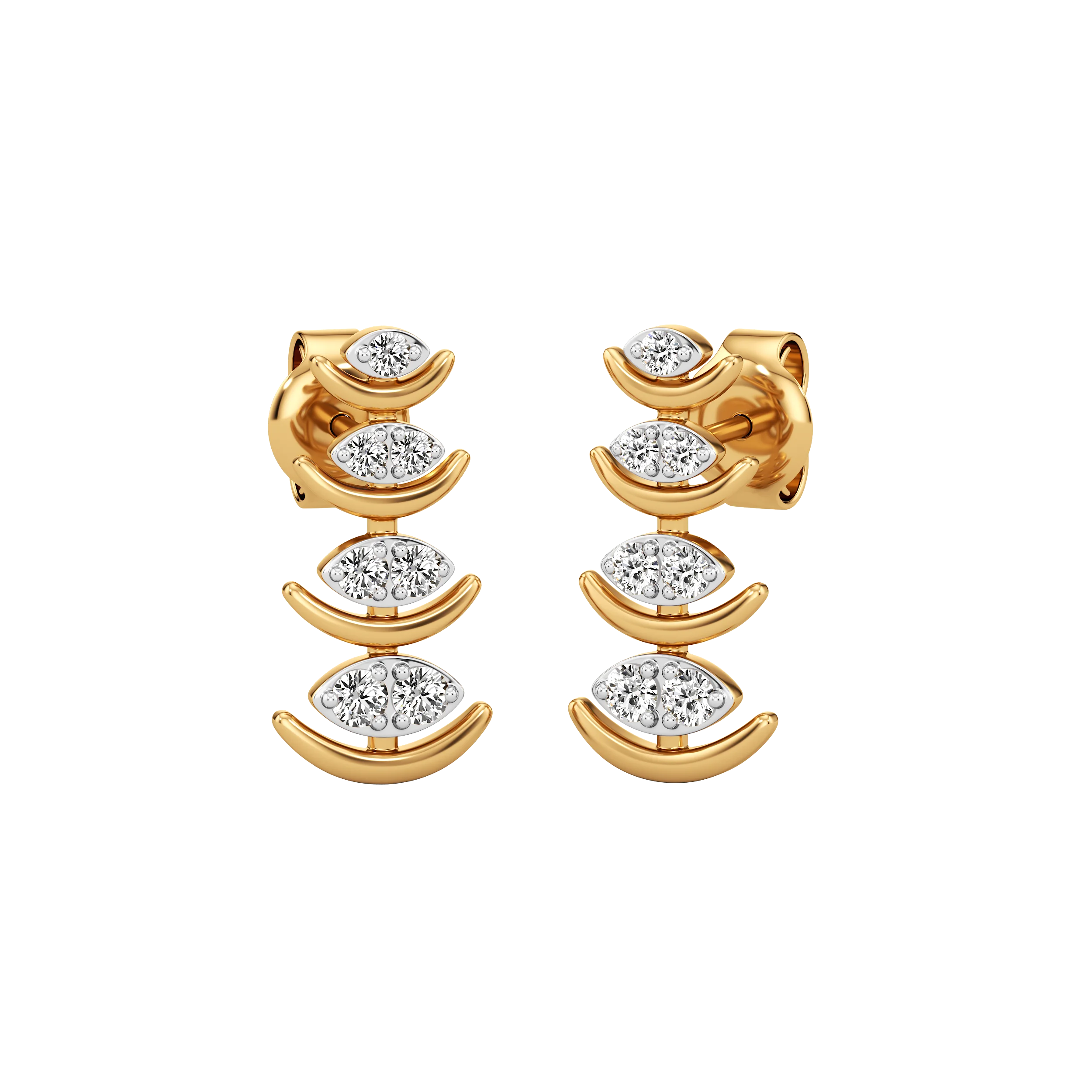 Crescent Cascade Pendant And Earrings hover