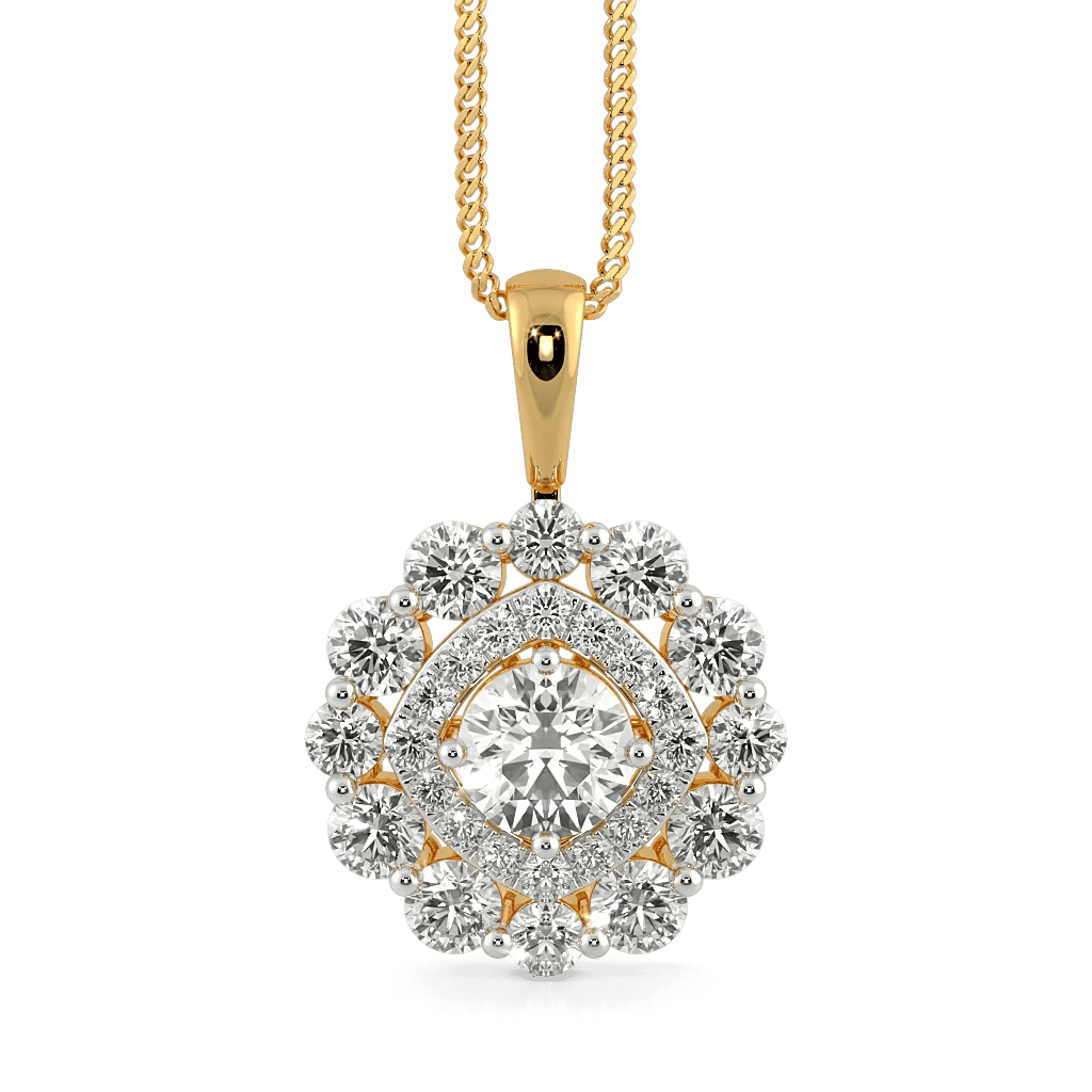 Heirloom Halo Pendant and earrings 3