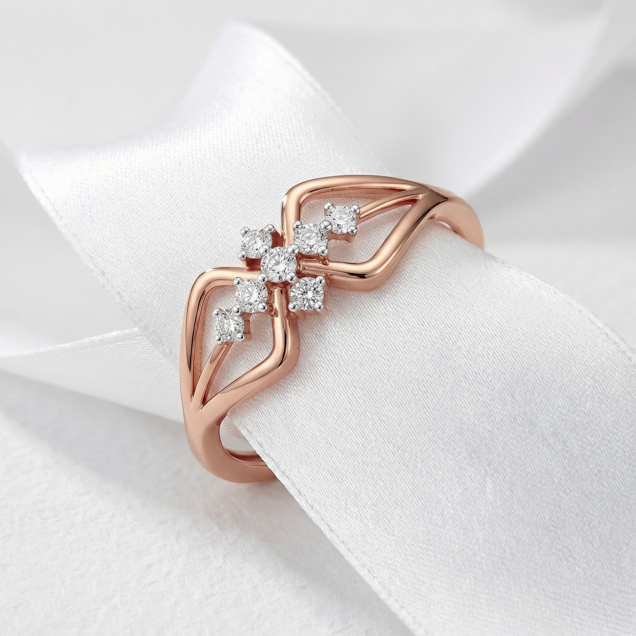 Petal Weave Diamond Ring 2