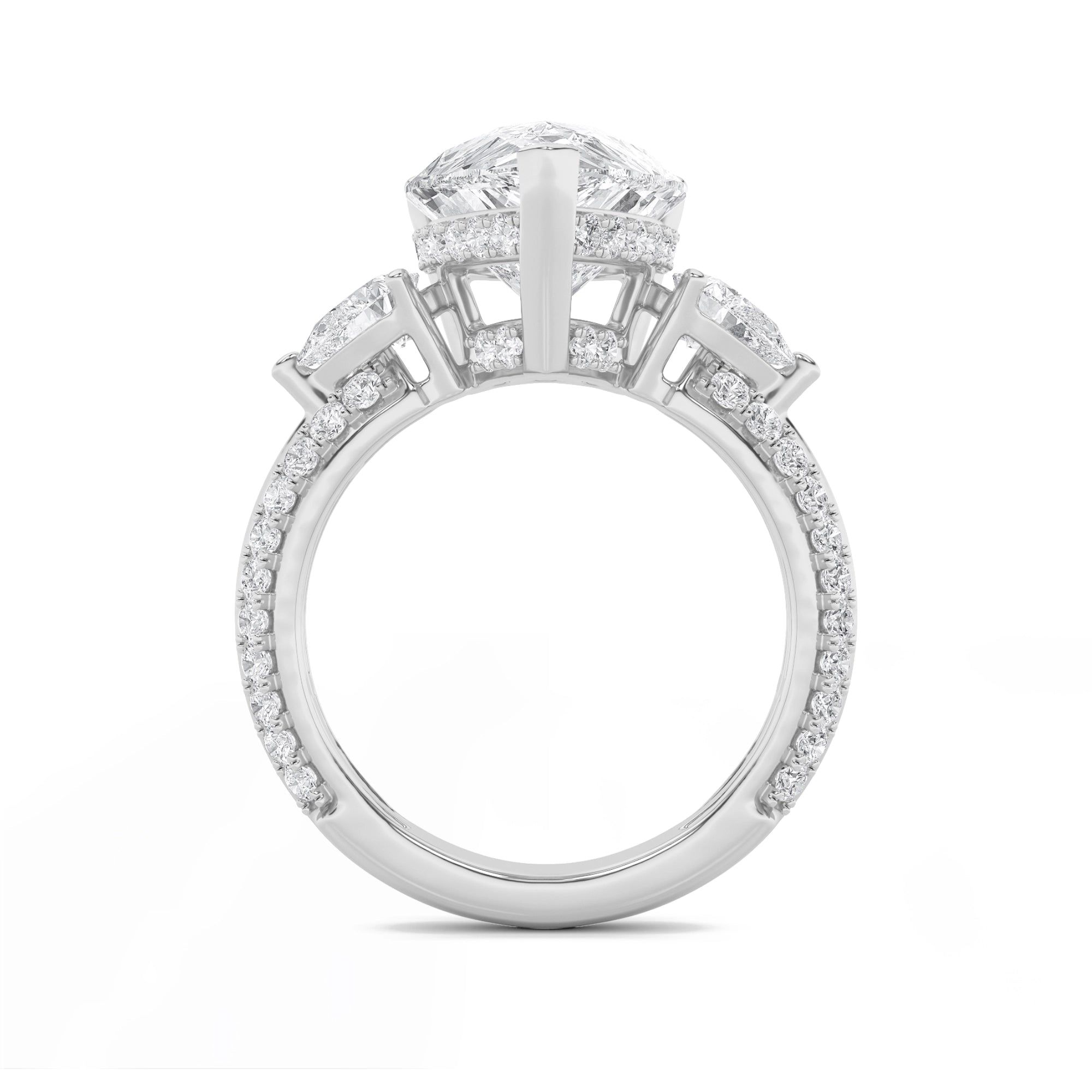 Aria Three Stone Cocktail Ring hover