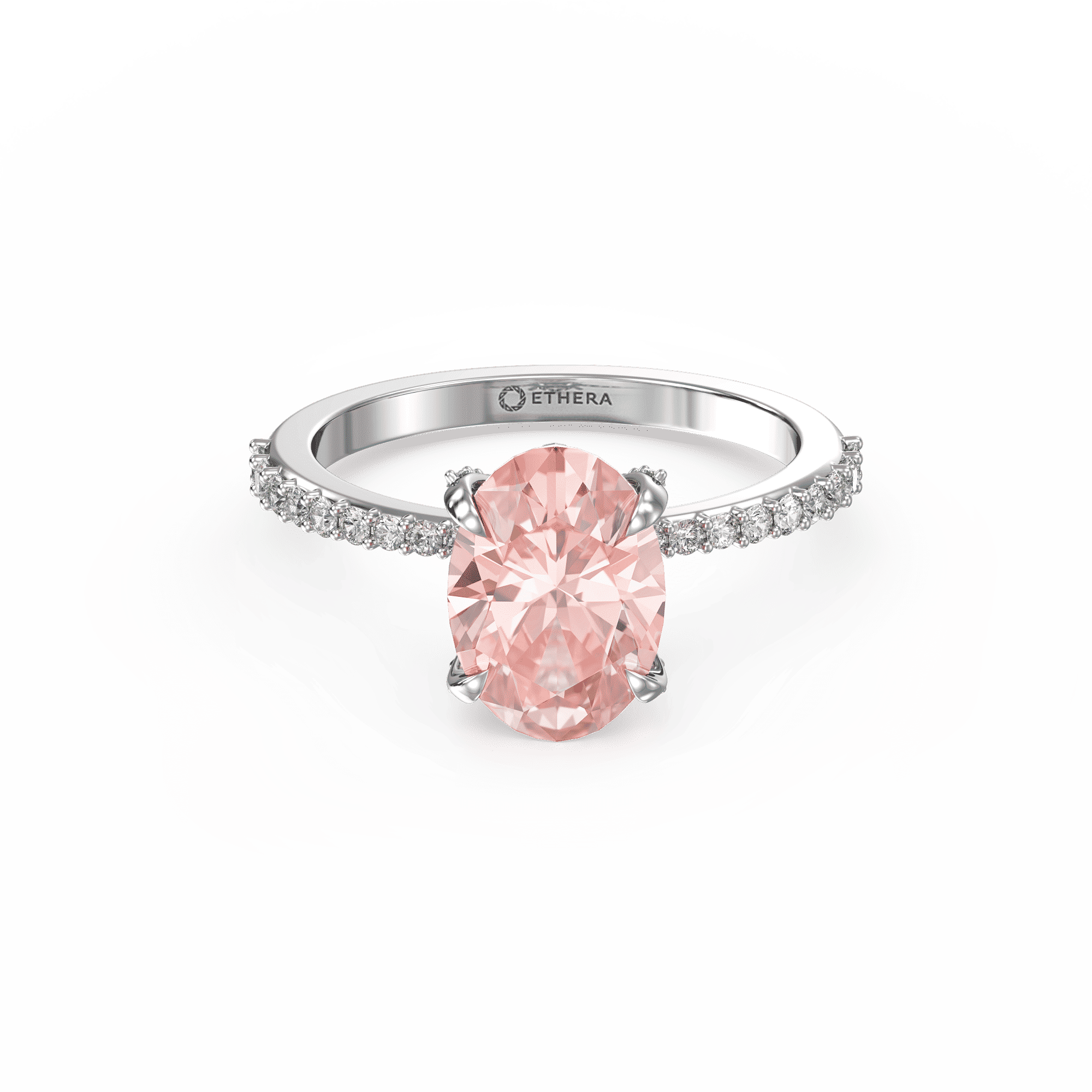 Oval Crest Pavé Ring 2