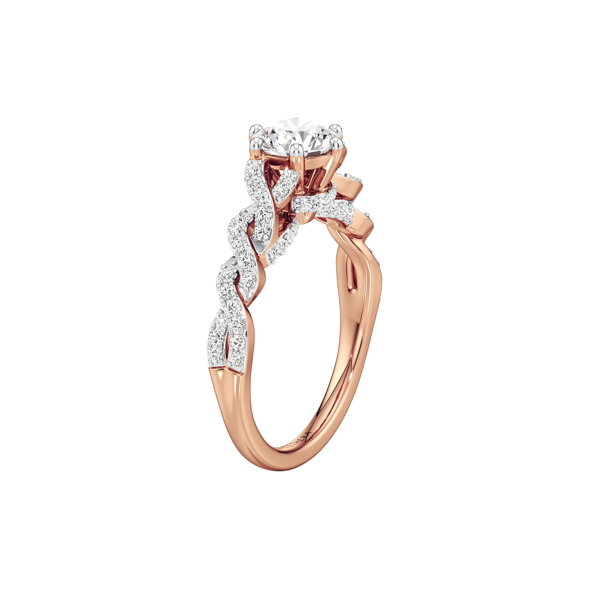 Radiant Twist Solitaire Ring 13