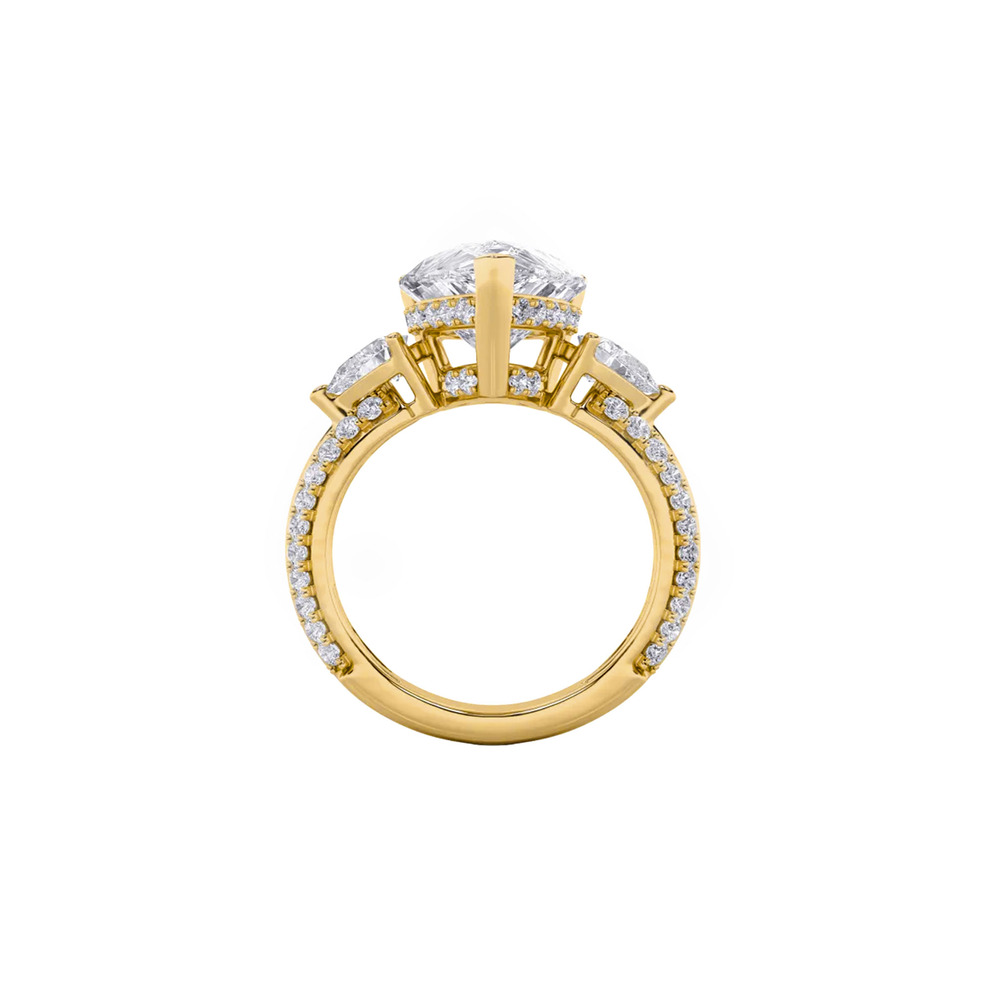 Aria Three Stone Cocktail Ring 2