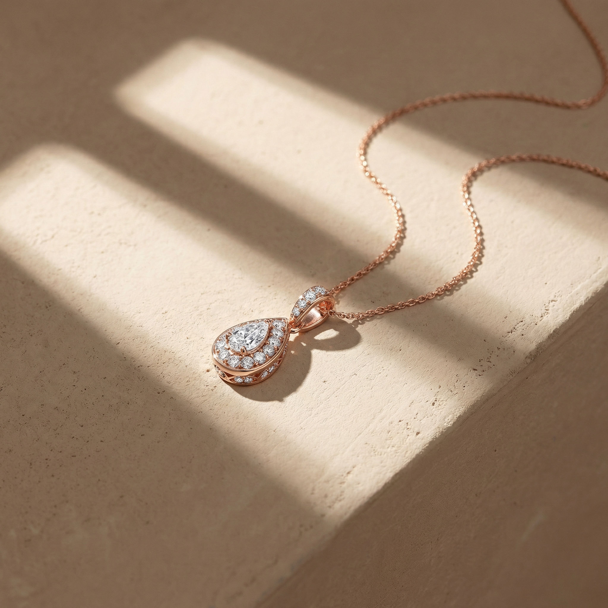 Graceful Pear Solitaire Pendant 2