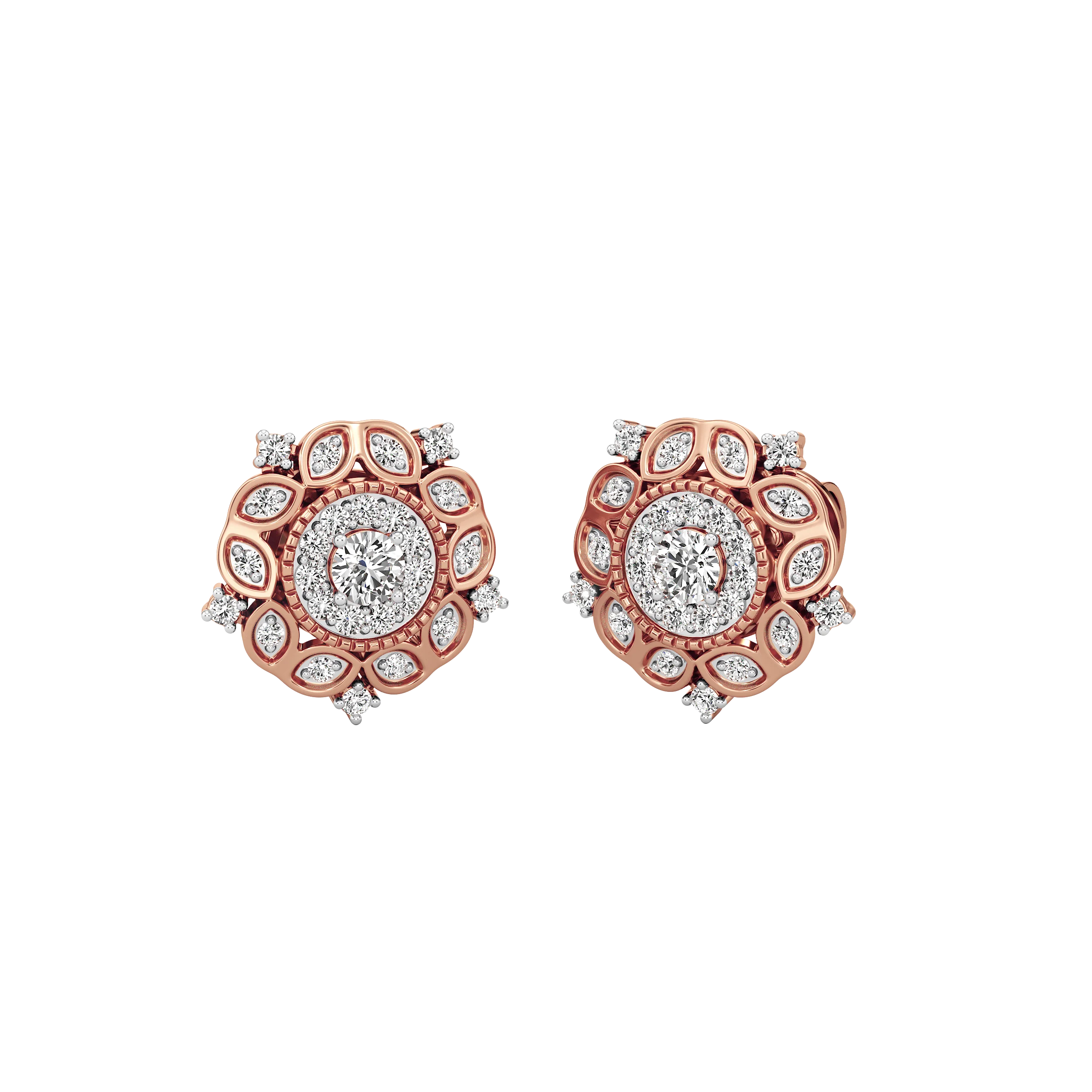 Solstice Bloom Diamond Studs 4