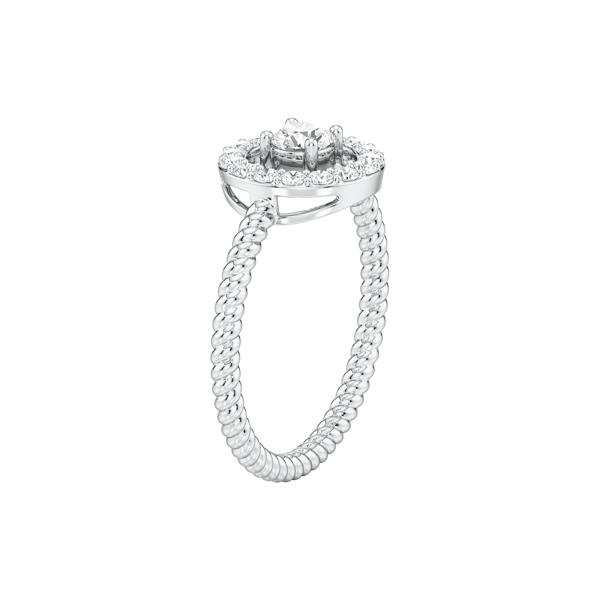 Orbit Halo Diamond Ring 10