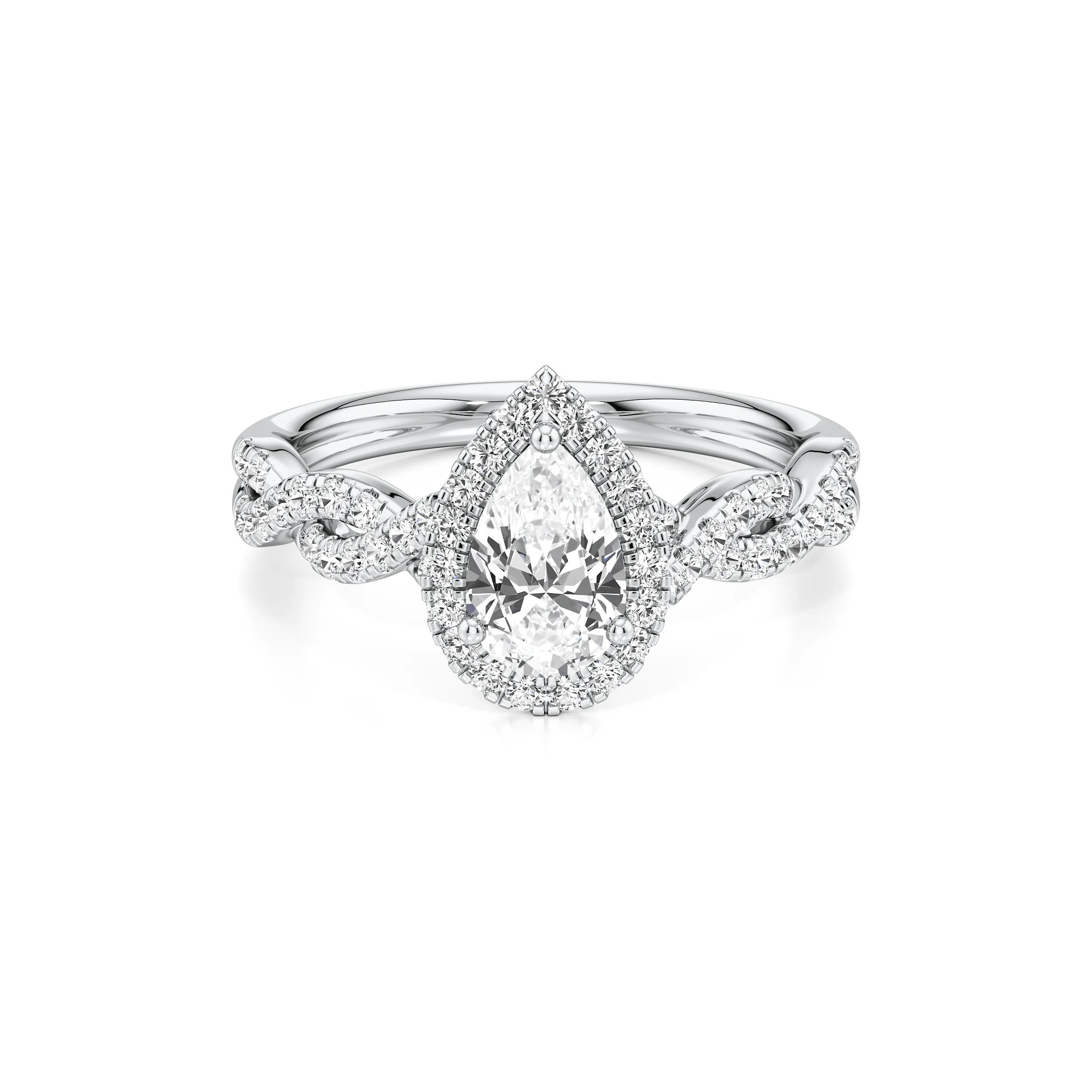 Luminous Twist Solitaire Ring 9
