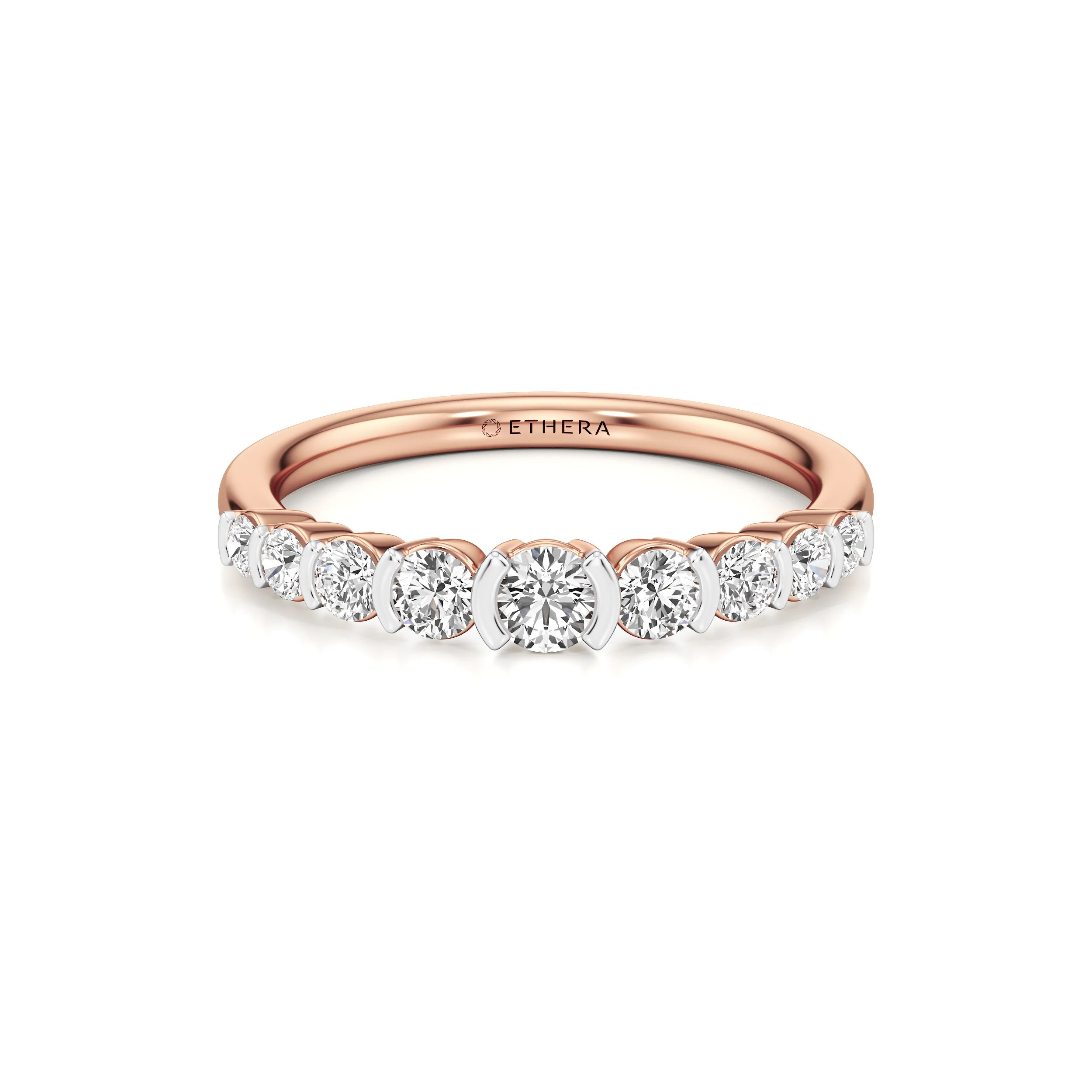 Classic Half-Eternity Diamond Band 12