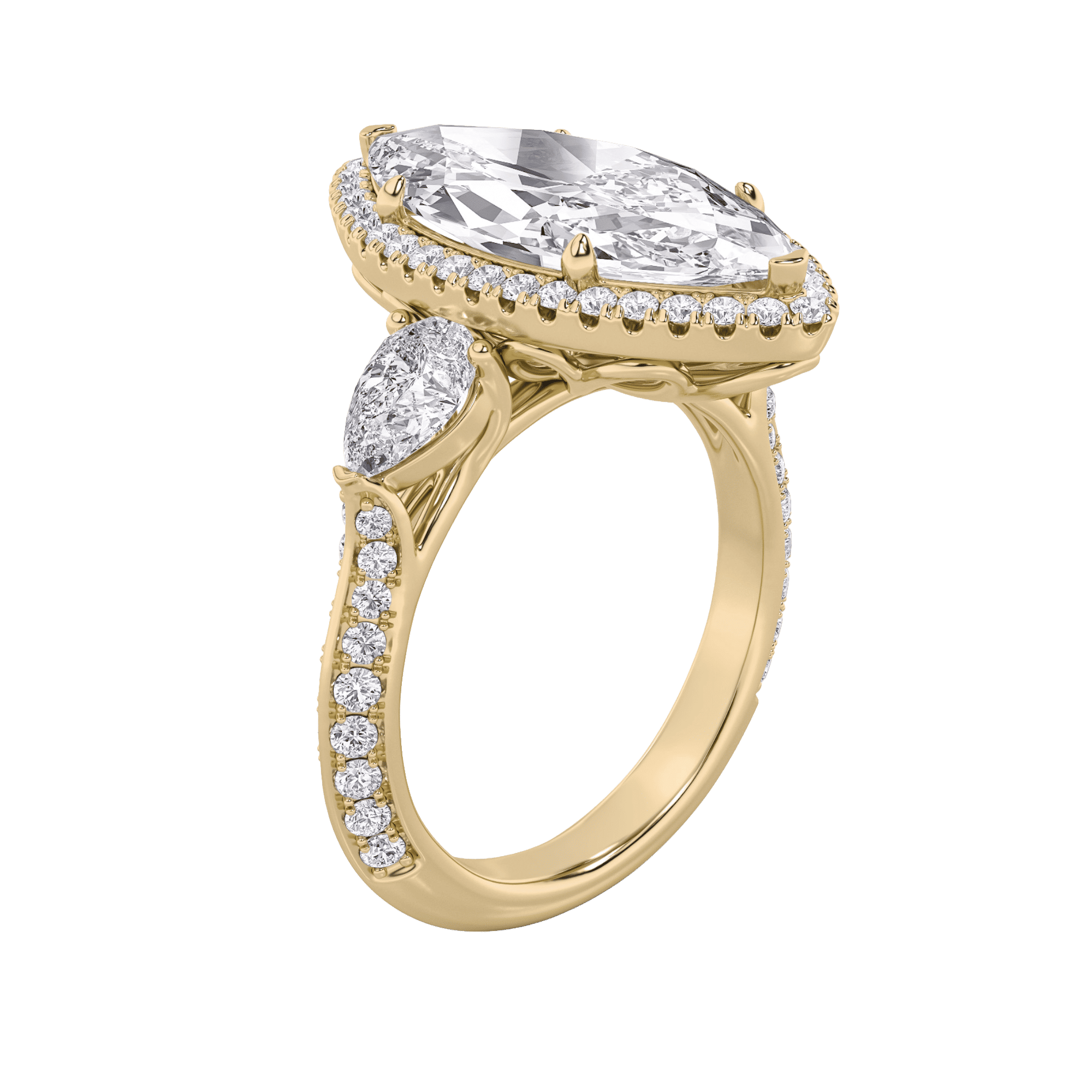 Symphony Three Stone Cocktail Ring 1