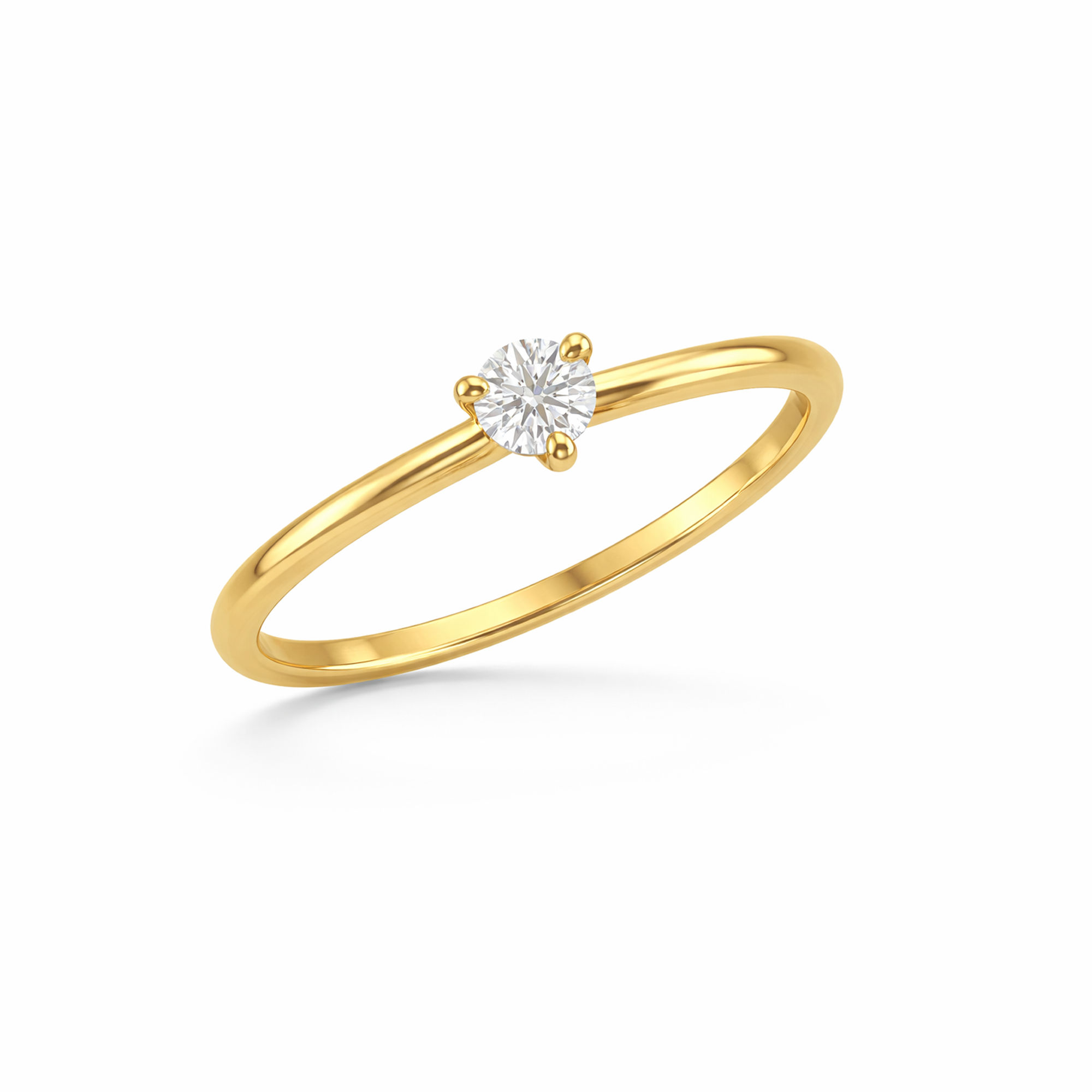 Tri-Clasp Solitaire Ring hover