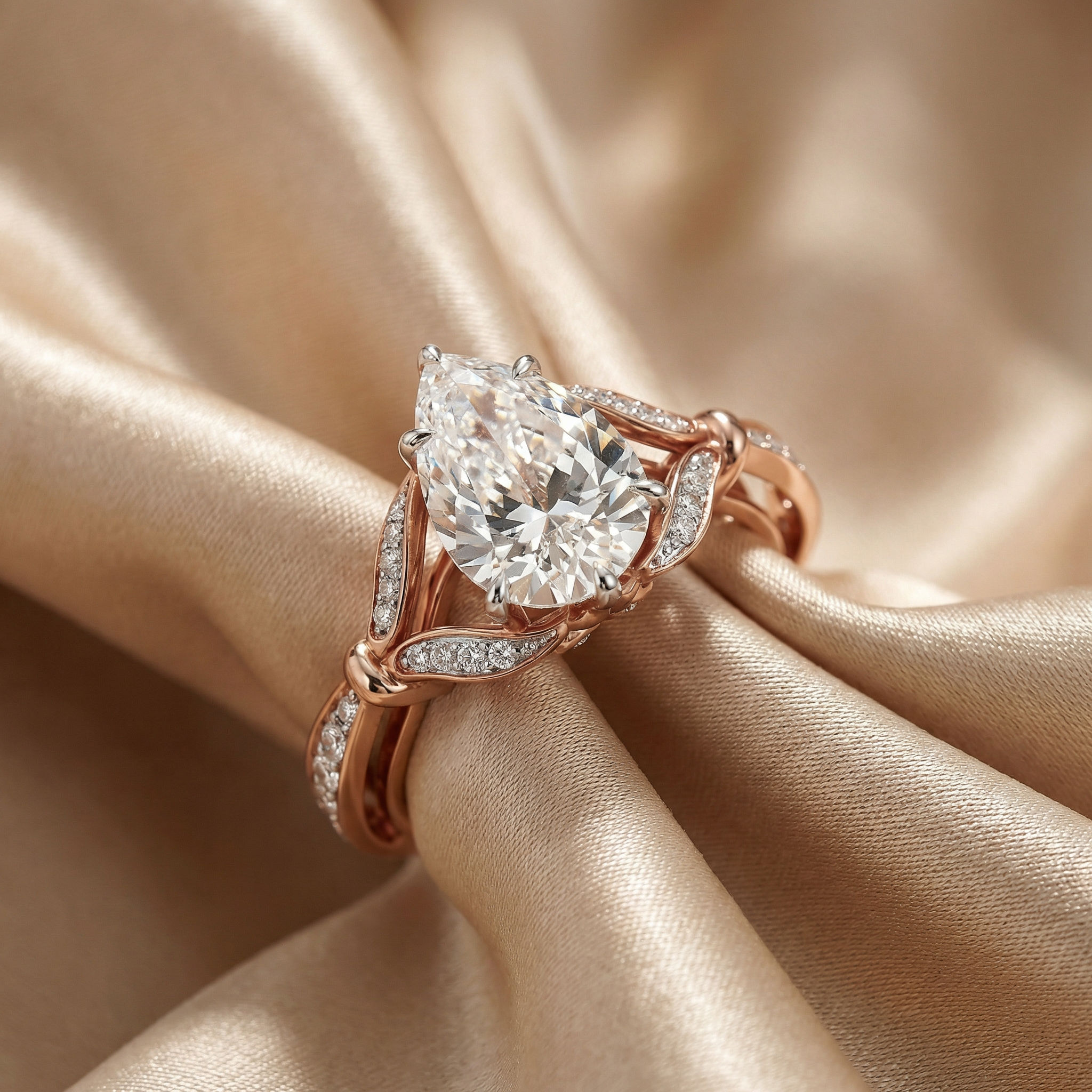 Pear Cascade Cocktail Ring 2