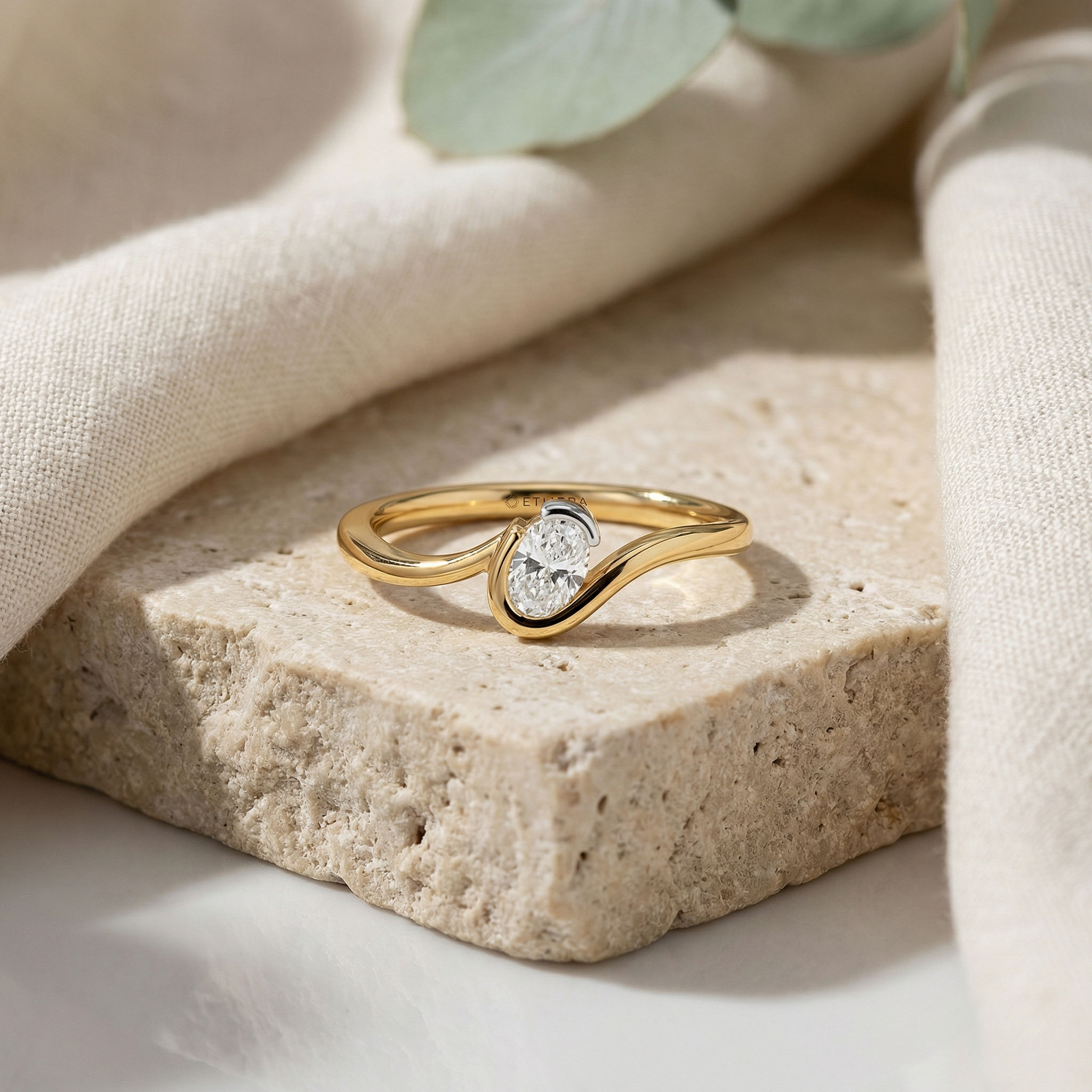 Flowline Solitaire Ring 2