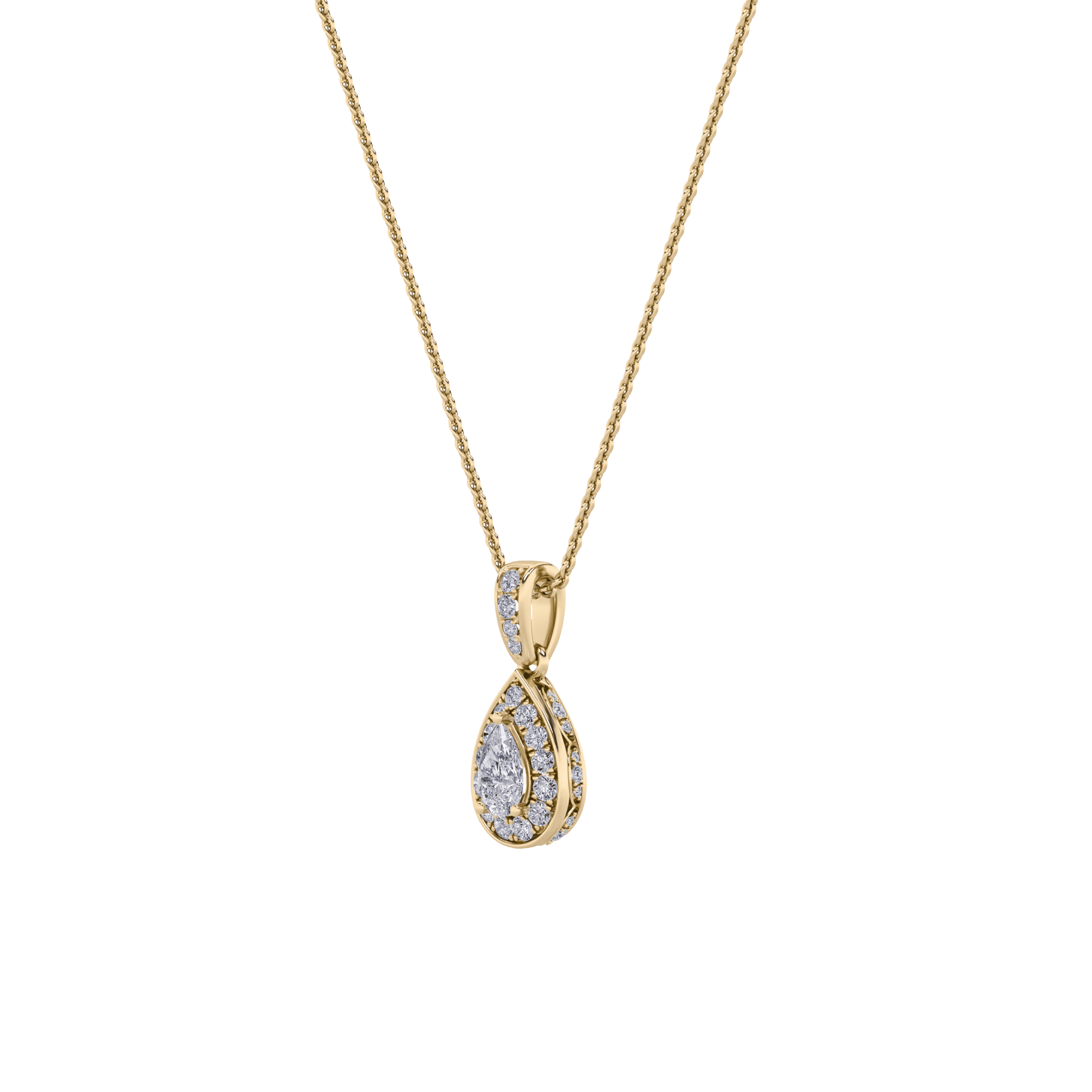 Graceful Pear Solitaire Pendant 1