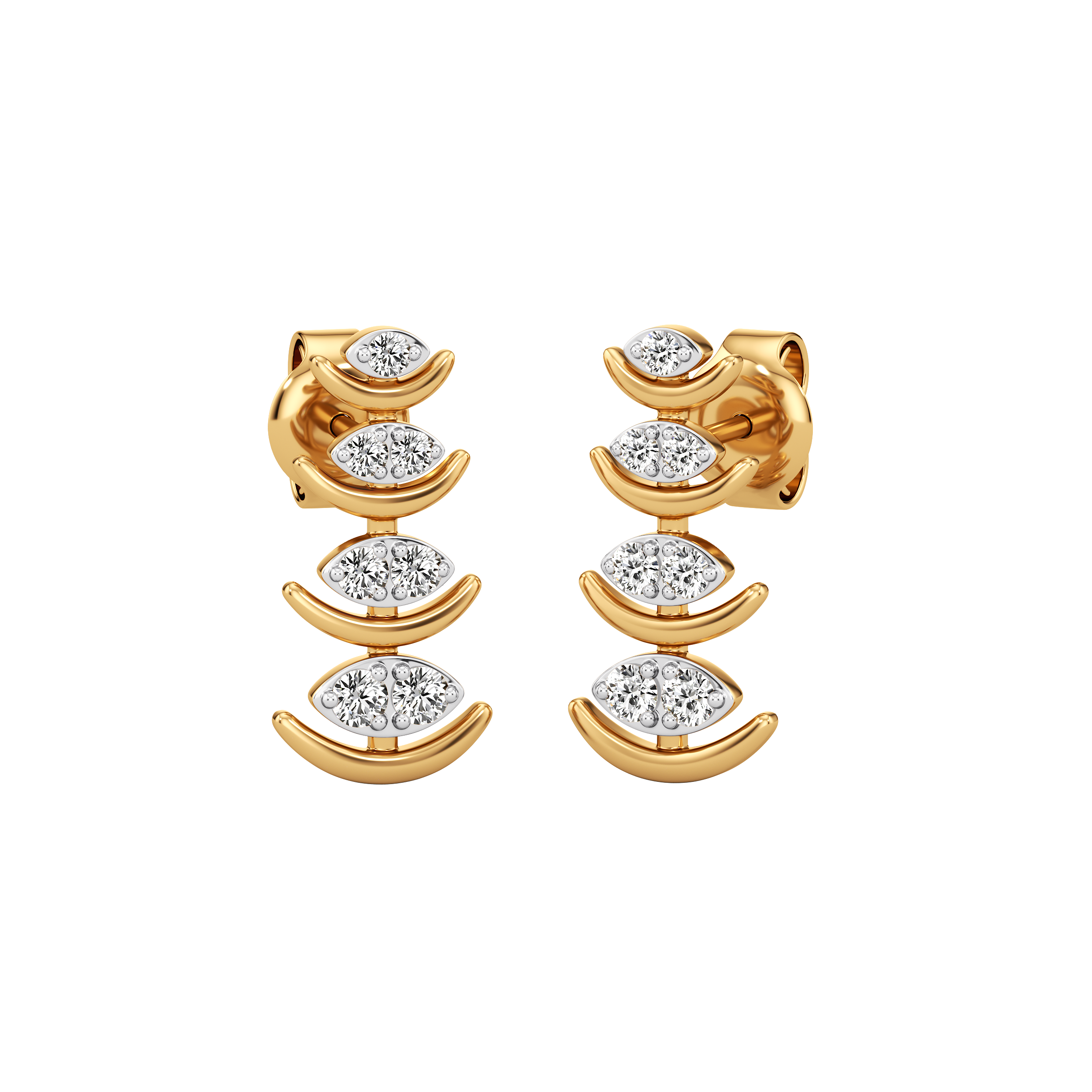 Crescent Cascade Pendant And Earrings hover