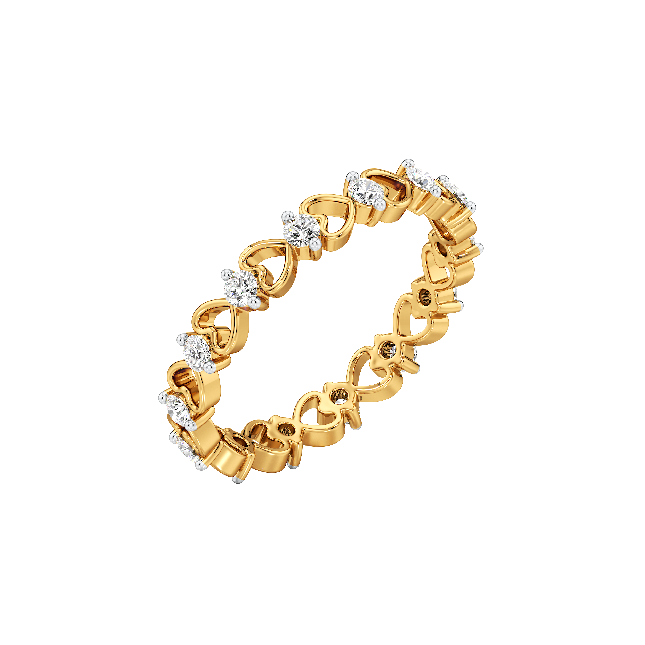 Linked Hearts Diamond Band