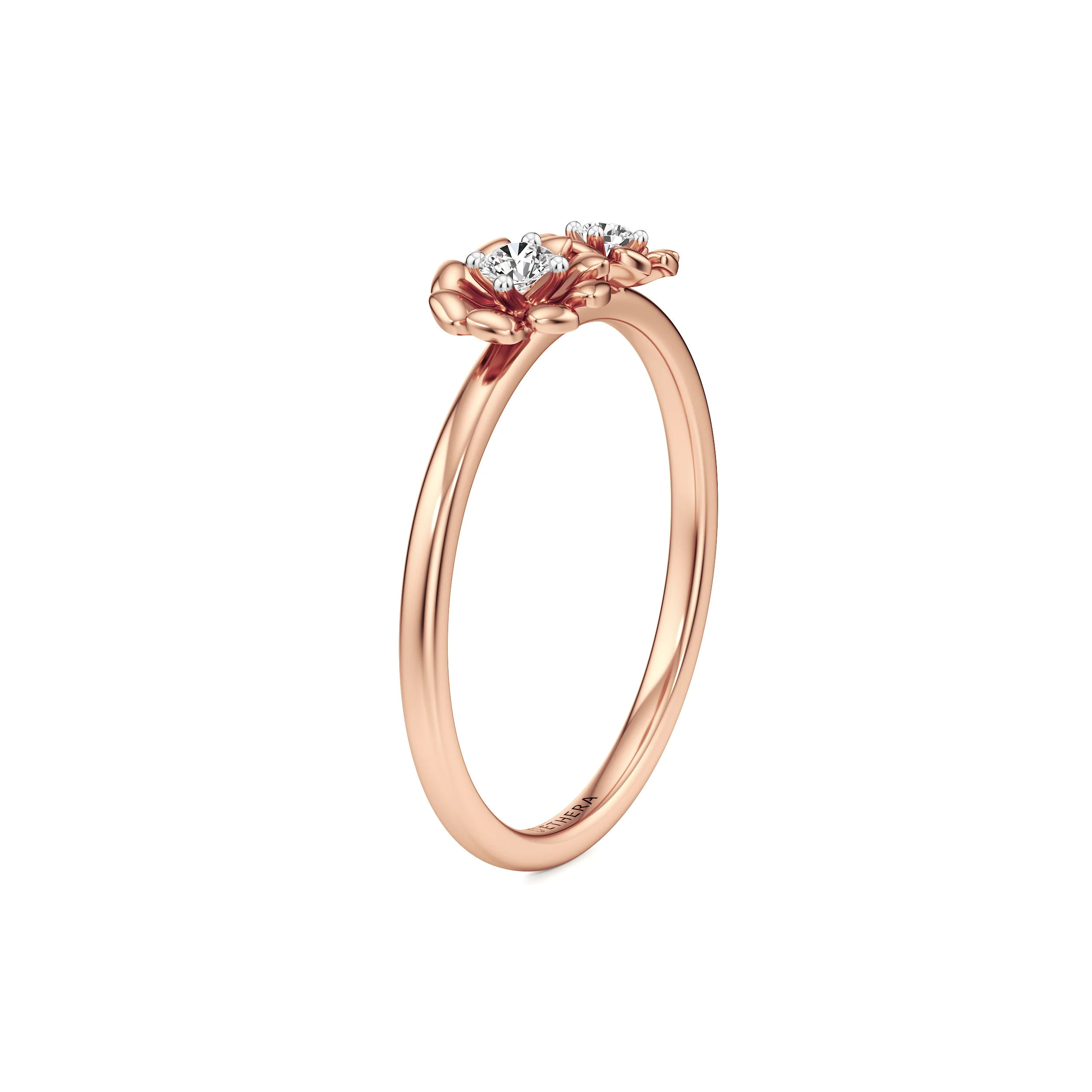 Twin Bloom Diamond Ring 14