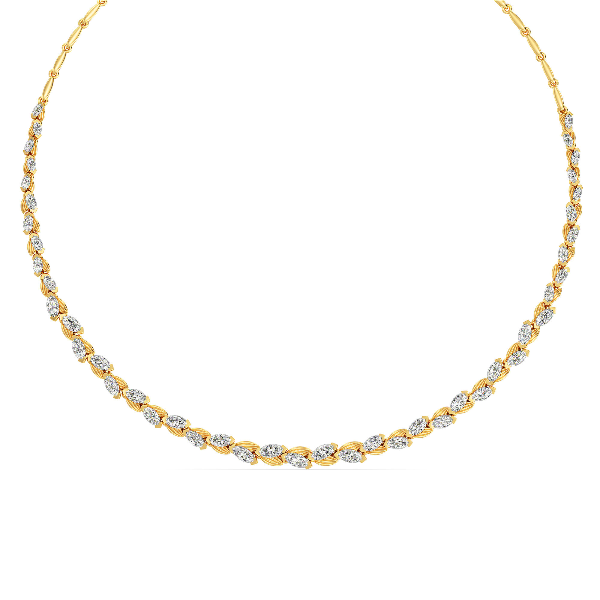 Plume Cascade Tennis Necklace 3